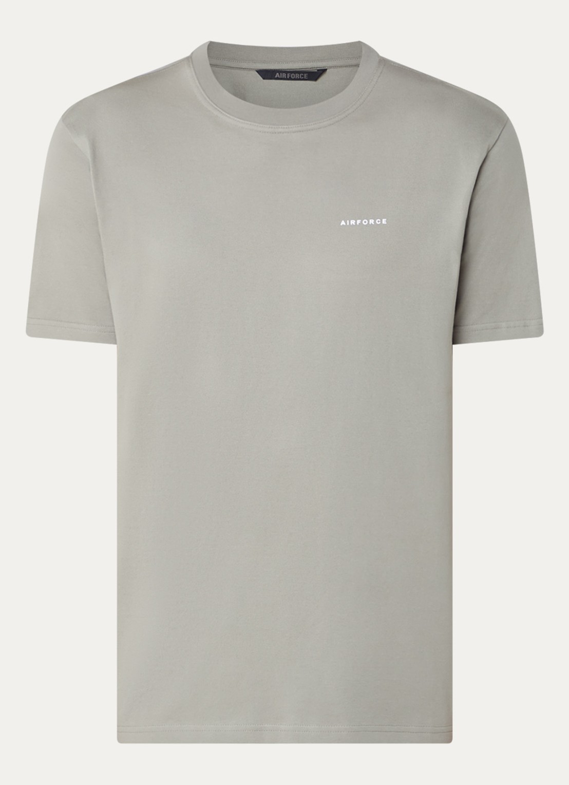 Airforce T-shirt van  katoen met logo - voorkant 3 legergroen