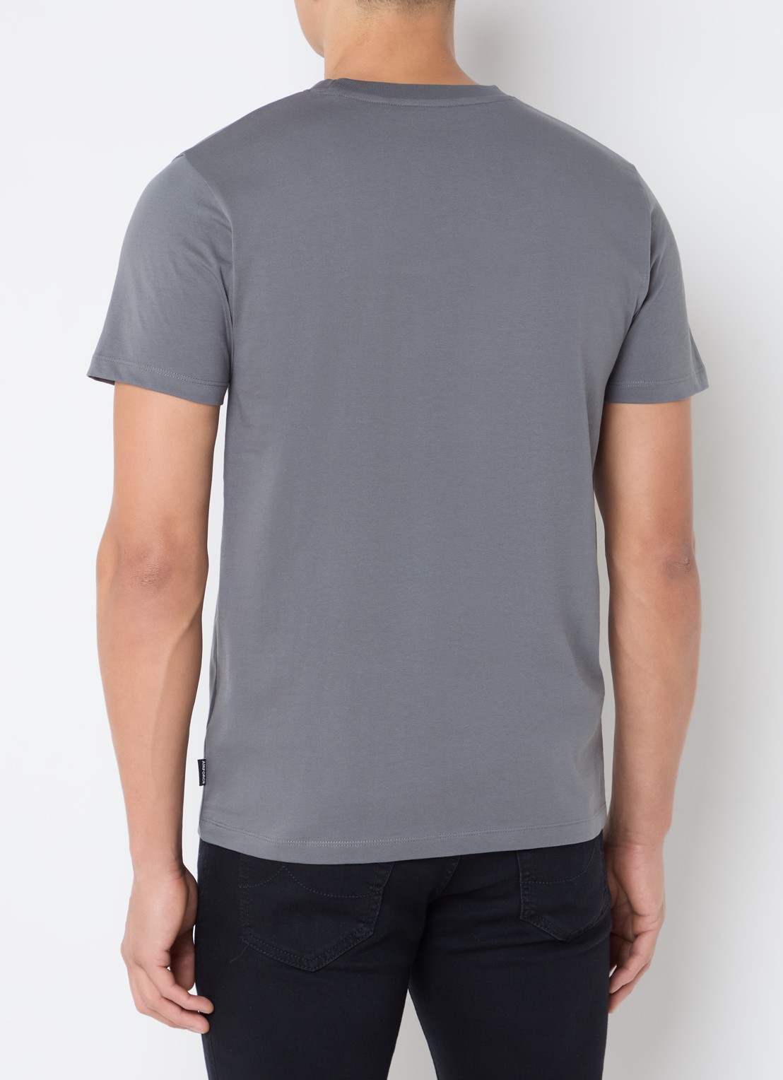Airforce T-shirt van  katoen met logo - achterkant donkergrijs