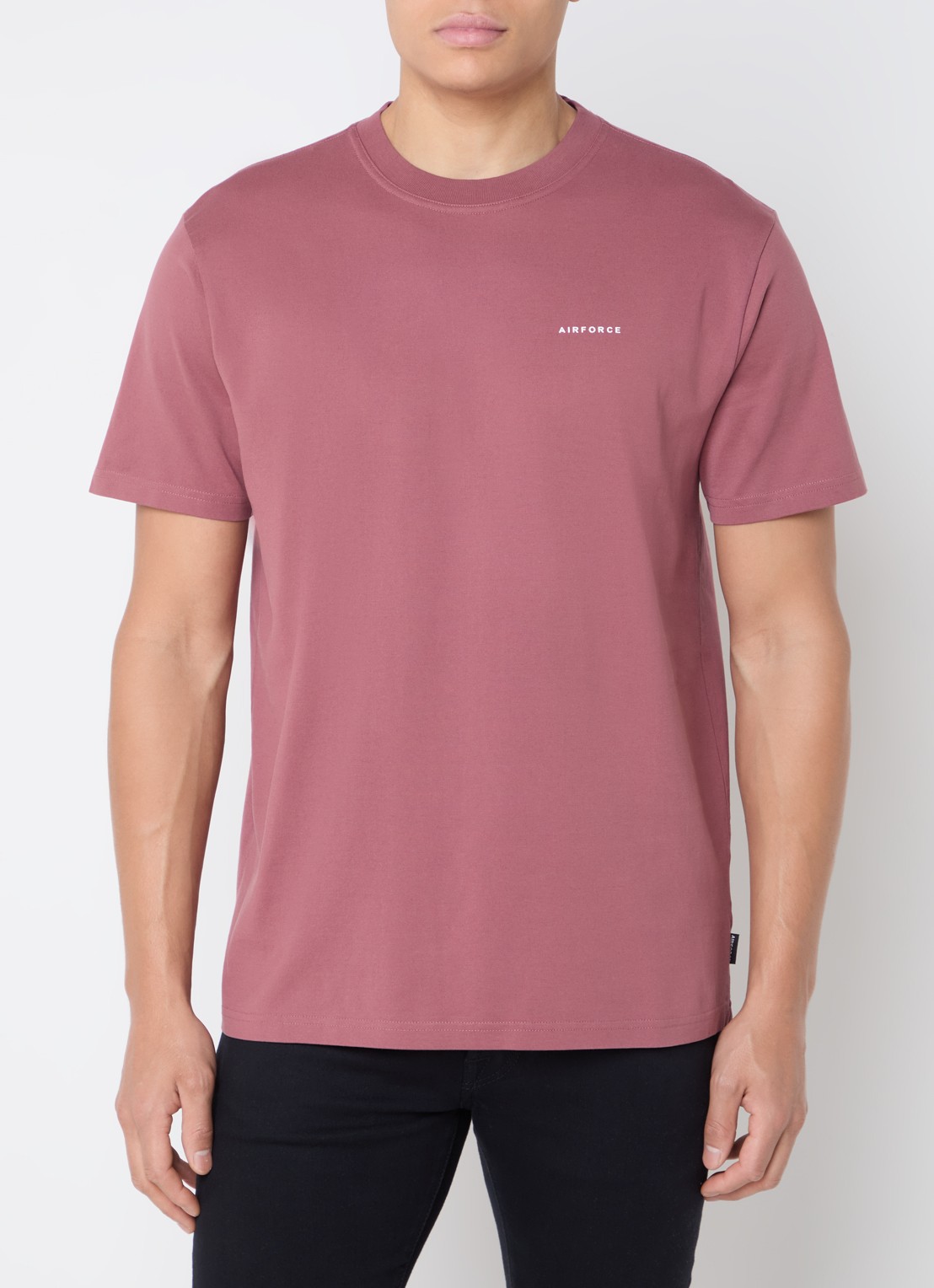 Airforce T-shirt van  katoen met logo - detail 4 bordeauxrood