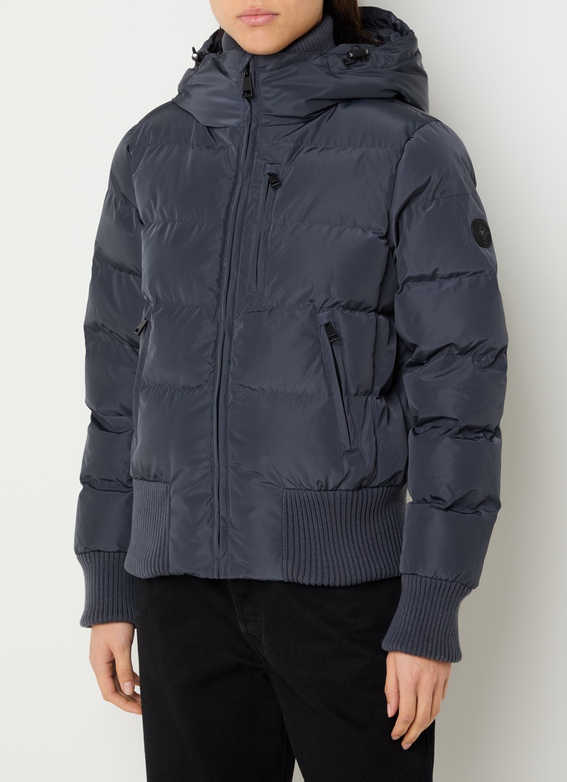 Airforce Taos gewatteerd jack met capuchon en ritszakken - detail 4 donkerblauw