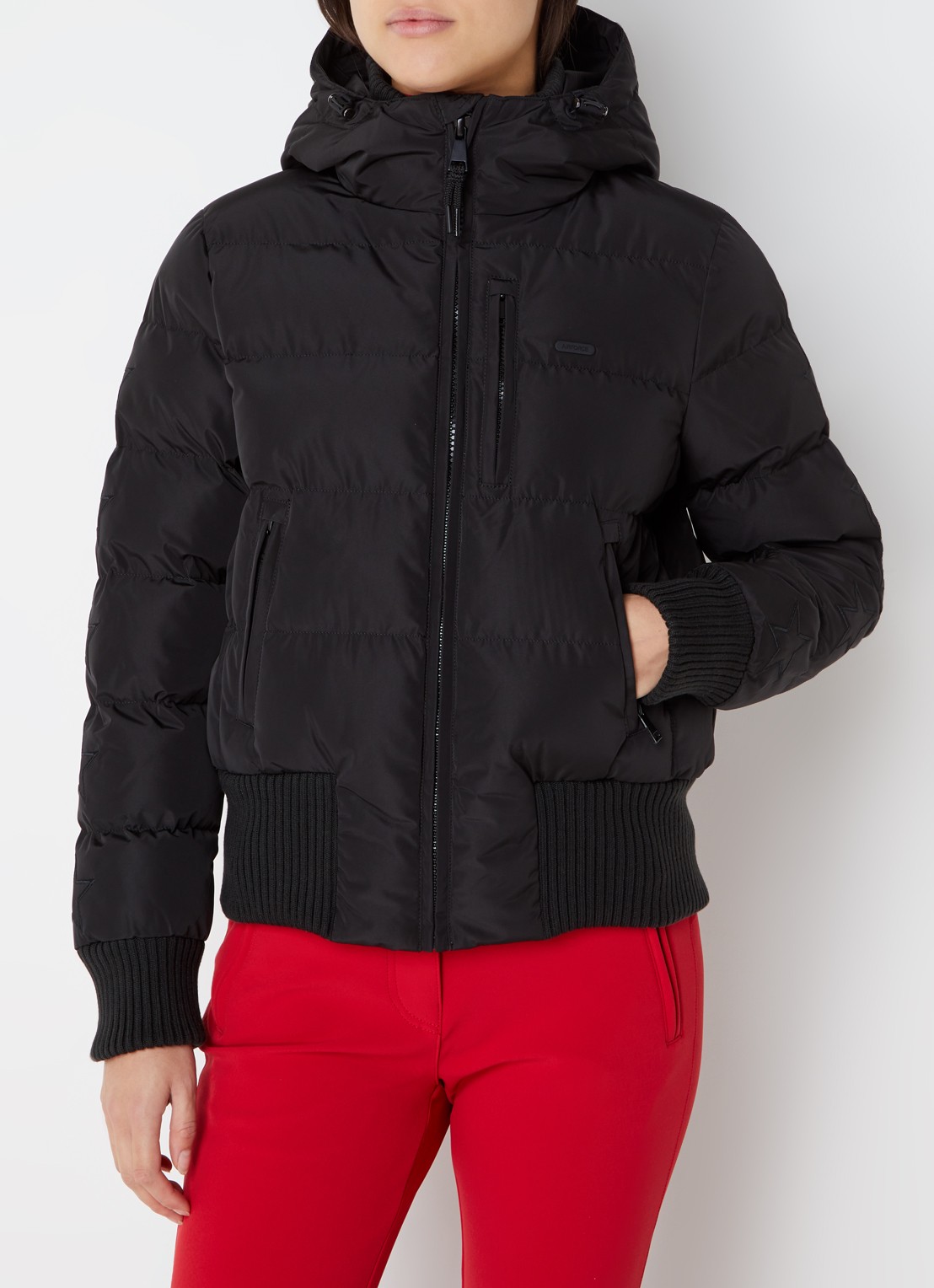 Airforce Taos ski-jas met ritszakken en capuchon - detail 3 diepzwart