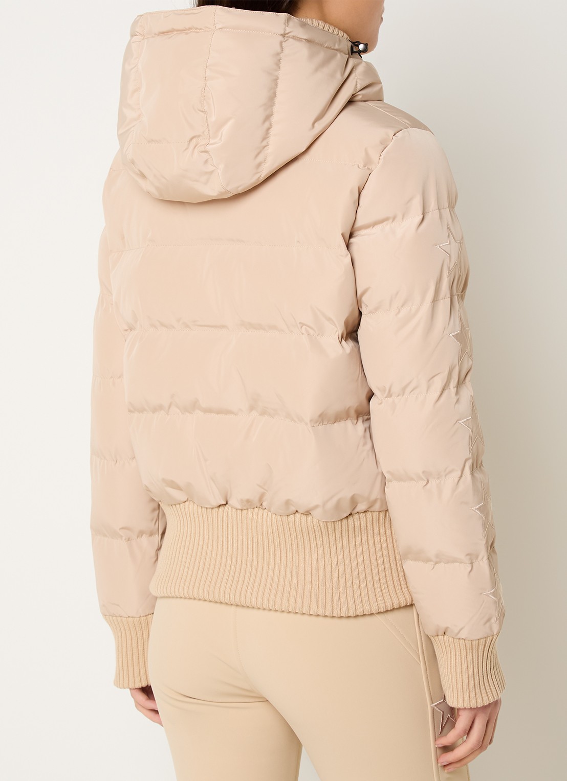 Airforce Taos ski-jas met ritszakken en capuchon - achterkant beige