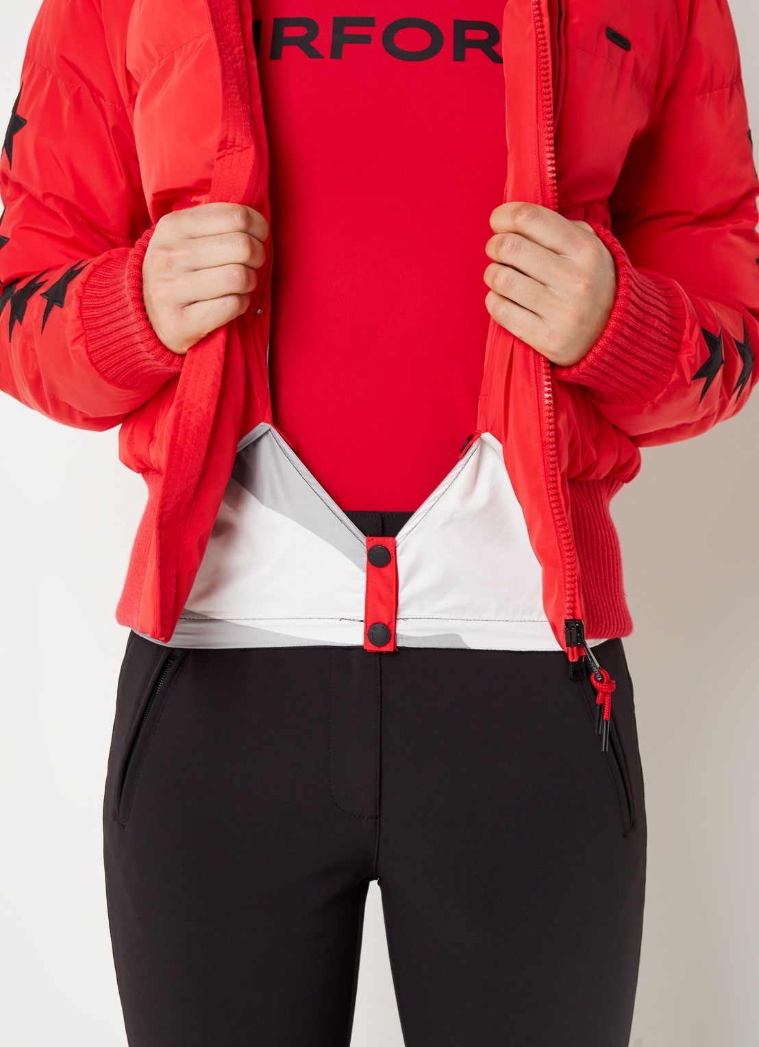 Airforce Taos ski-jas met ritszakken en capuchon - detail 5 rood