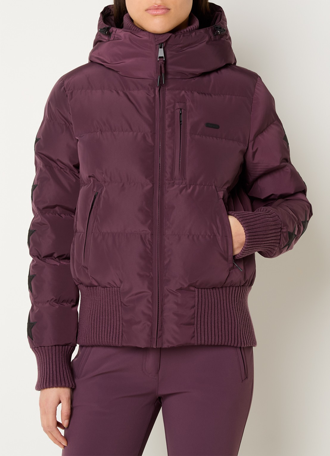 Airforce Taos ski-jas met ritszakken en capuchon - detail 4 aubergine