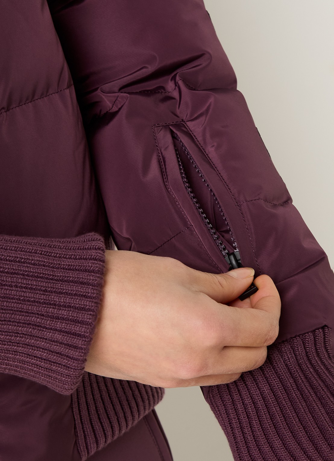 Airforce Taos ski-jas met ritszakken en capuchon - detail 5 aubergine