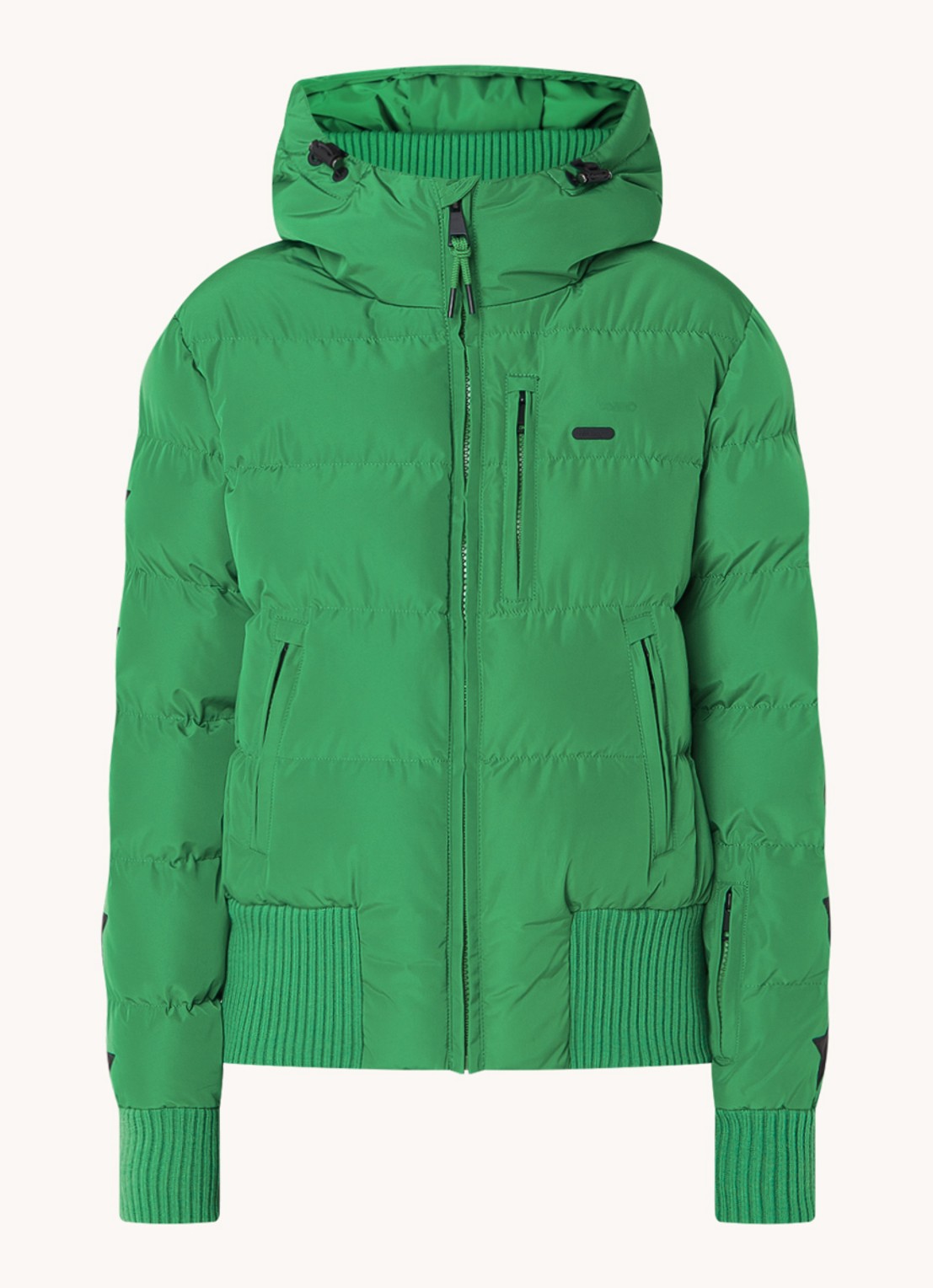 Airforce Taos ski-jas met ritszakken en capuchon - voorkant groen