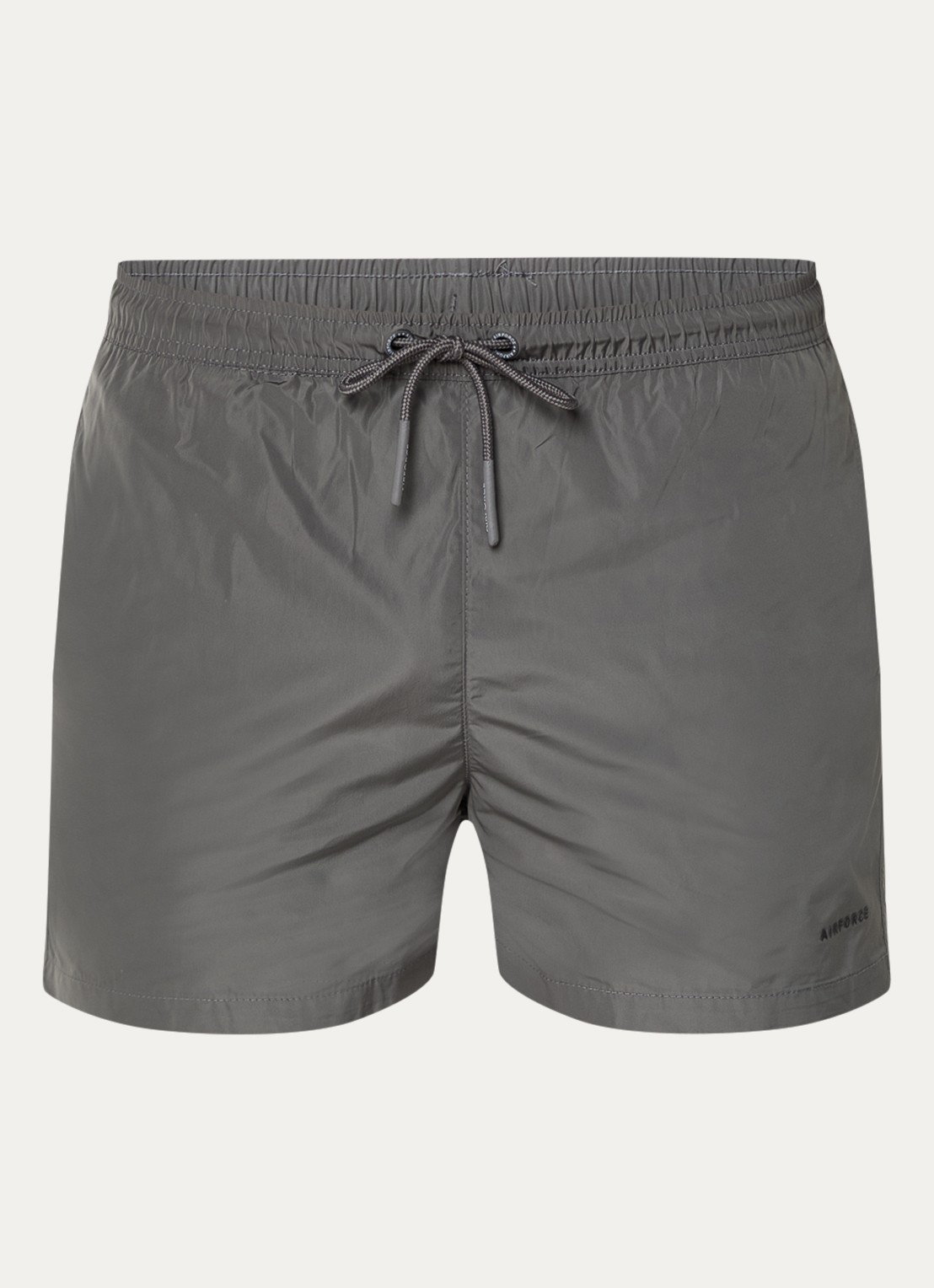Airforce Zwemshorts met logo en steekzakken - voorkant 2 antraciet