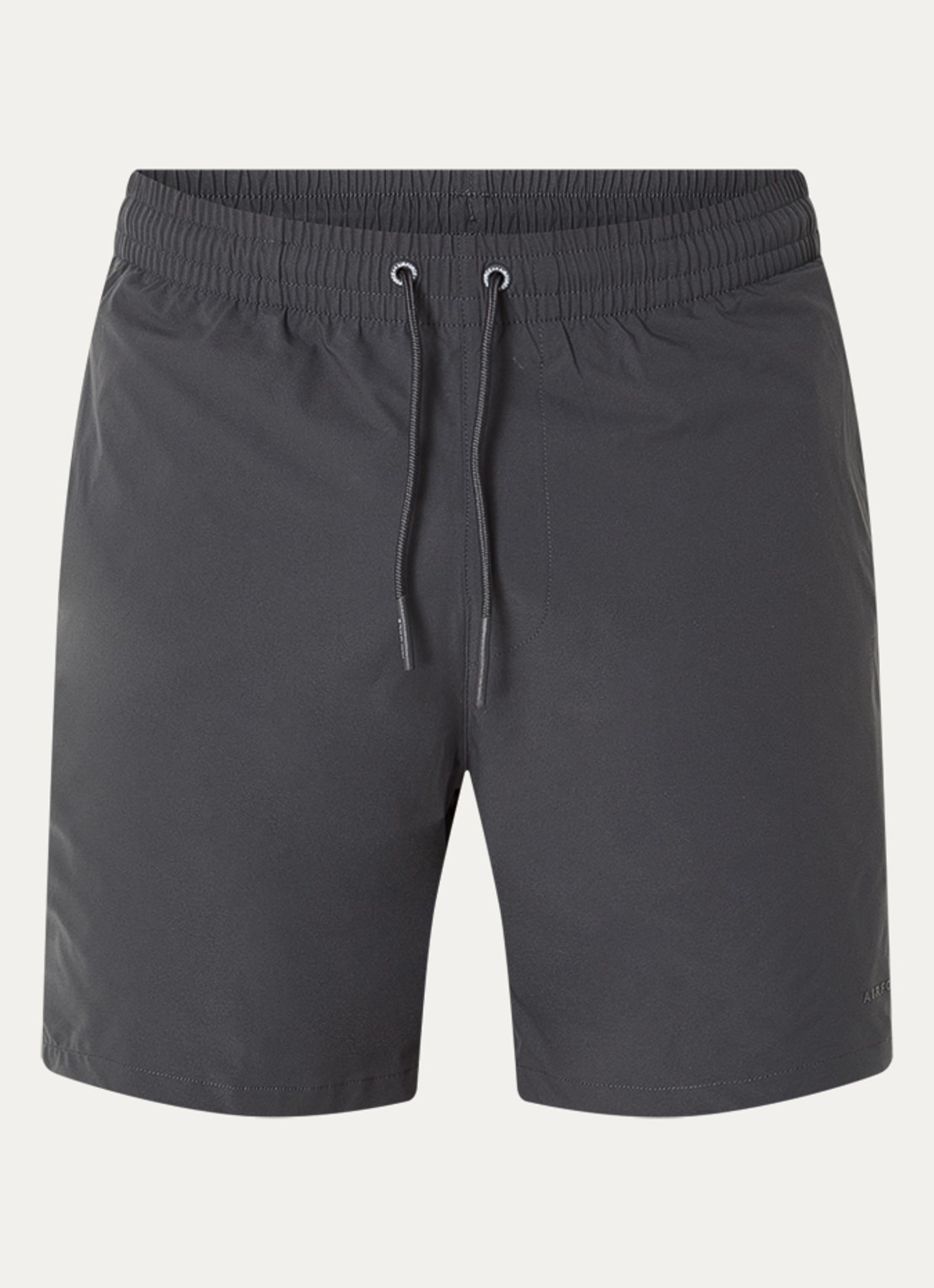 Airforce Zwemshorts met logo en steekzakken - voorkant 3 antraciet