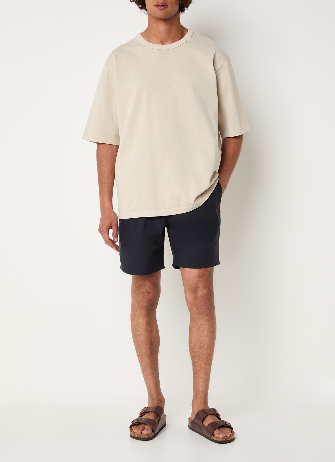 Airforce Zwemshorts met logo en steekzakken - voorkant 2 donkerblauw