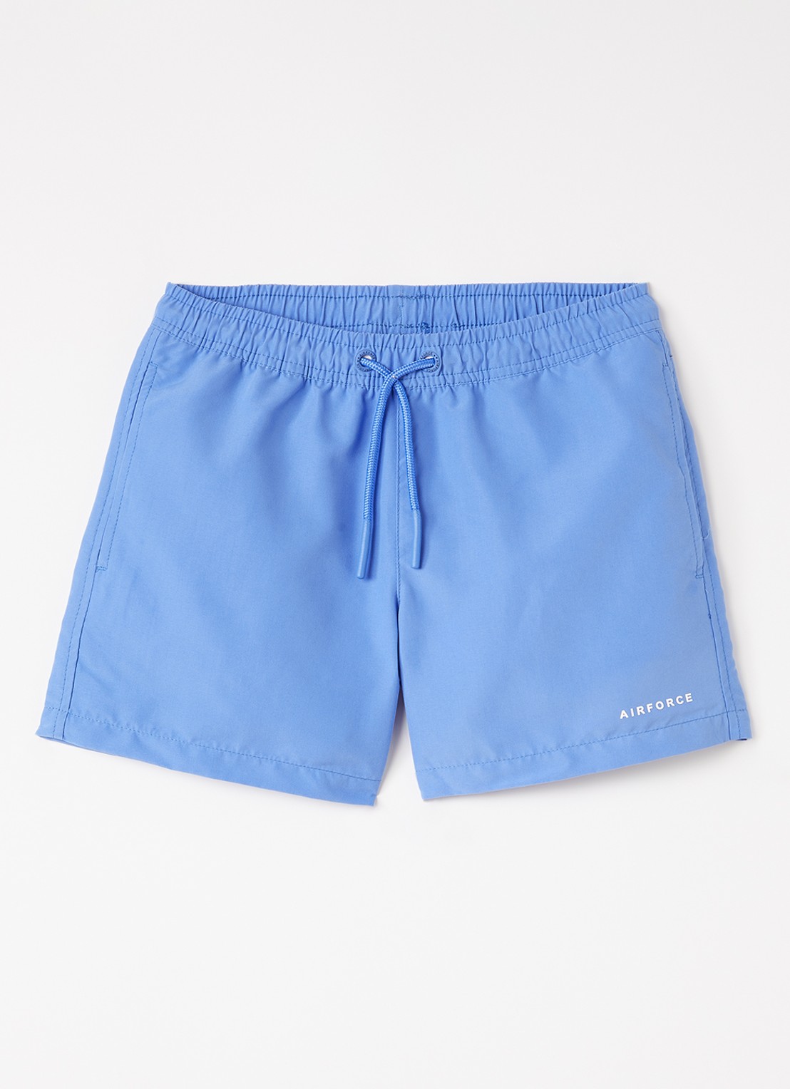 Airforce Zwemshorts met logo - voorkant lichtblauw