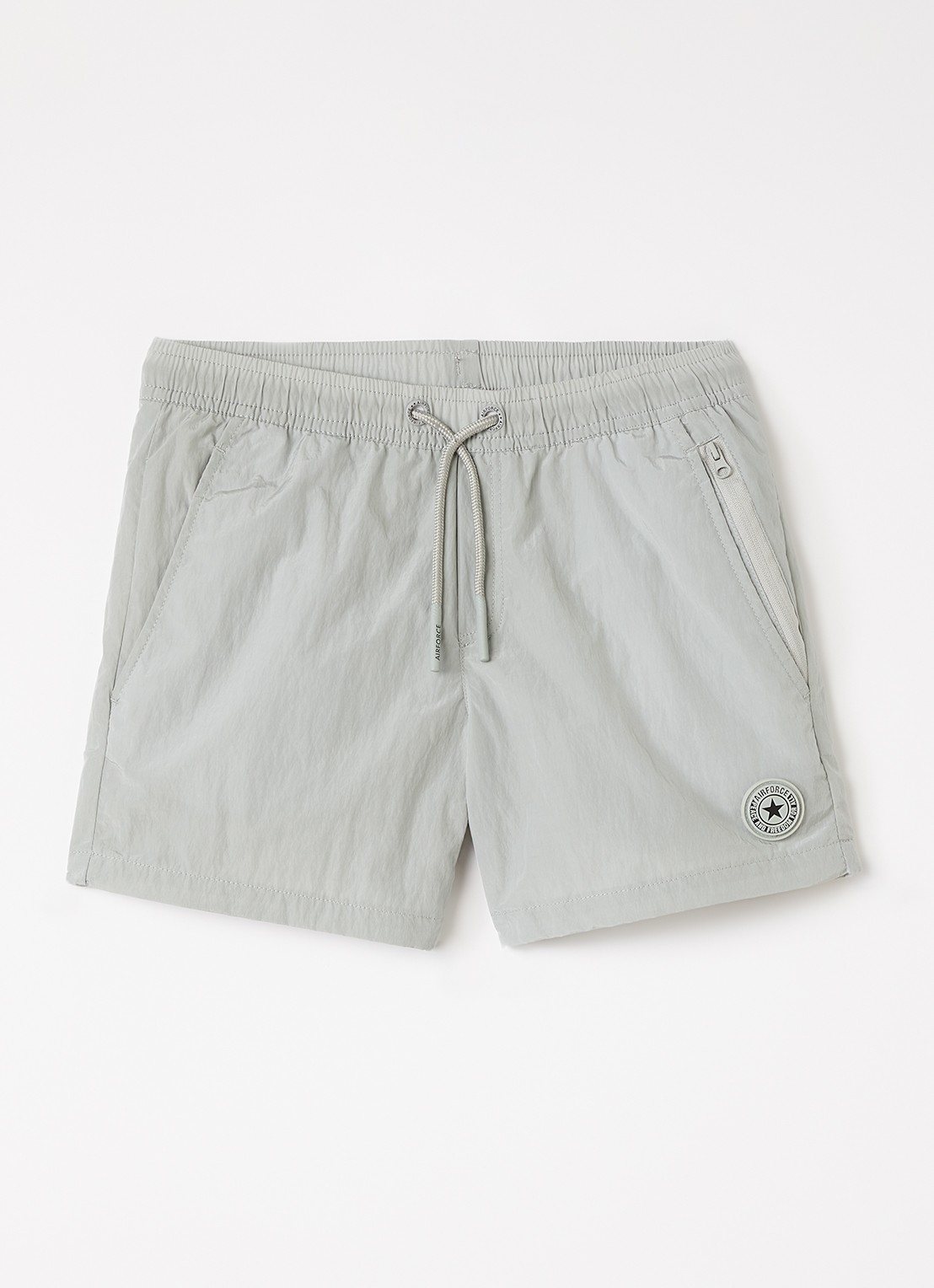 Airforce Zwemshorts met logo - voorkant lichtgrijs