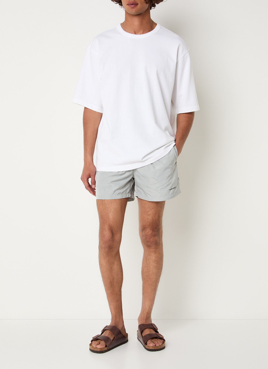 Airforce Zwemshorts met logo - voorkant 4 grijs