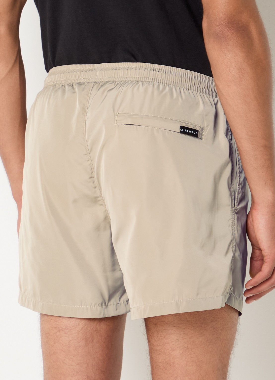 Airforce Zwemshorts met logo - achterkant 3 beige