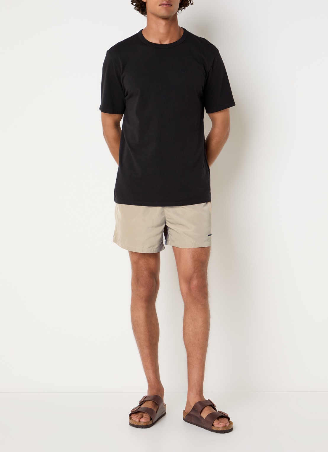 Airforce Zwemshorts met logo - voorkant 2 beige