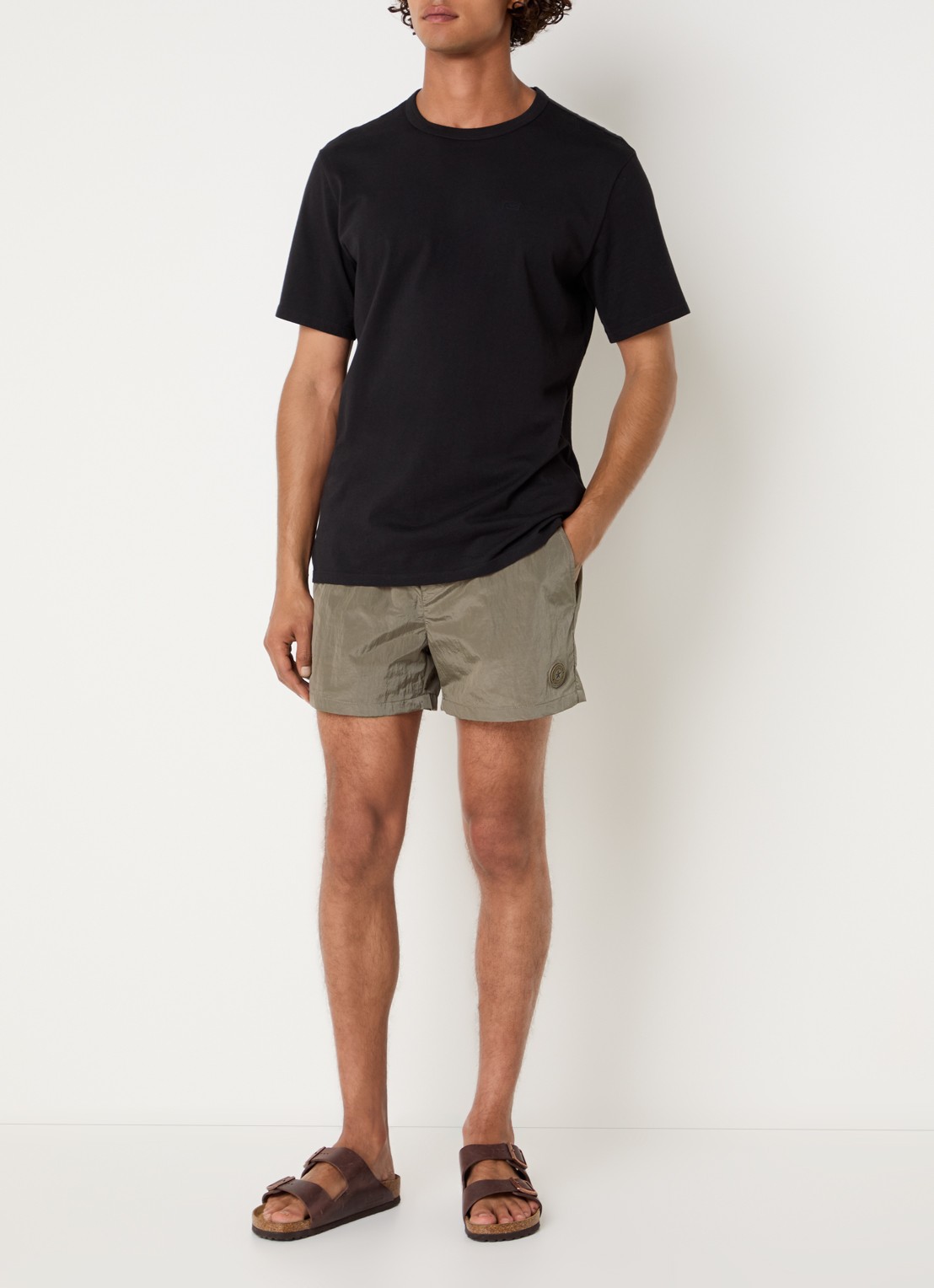 Airforce Zwemshorts met logo - voorkant 4 taupe