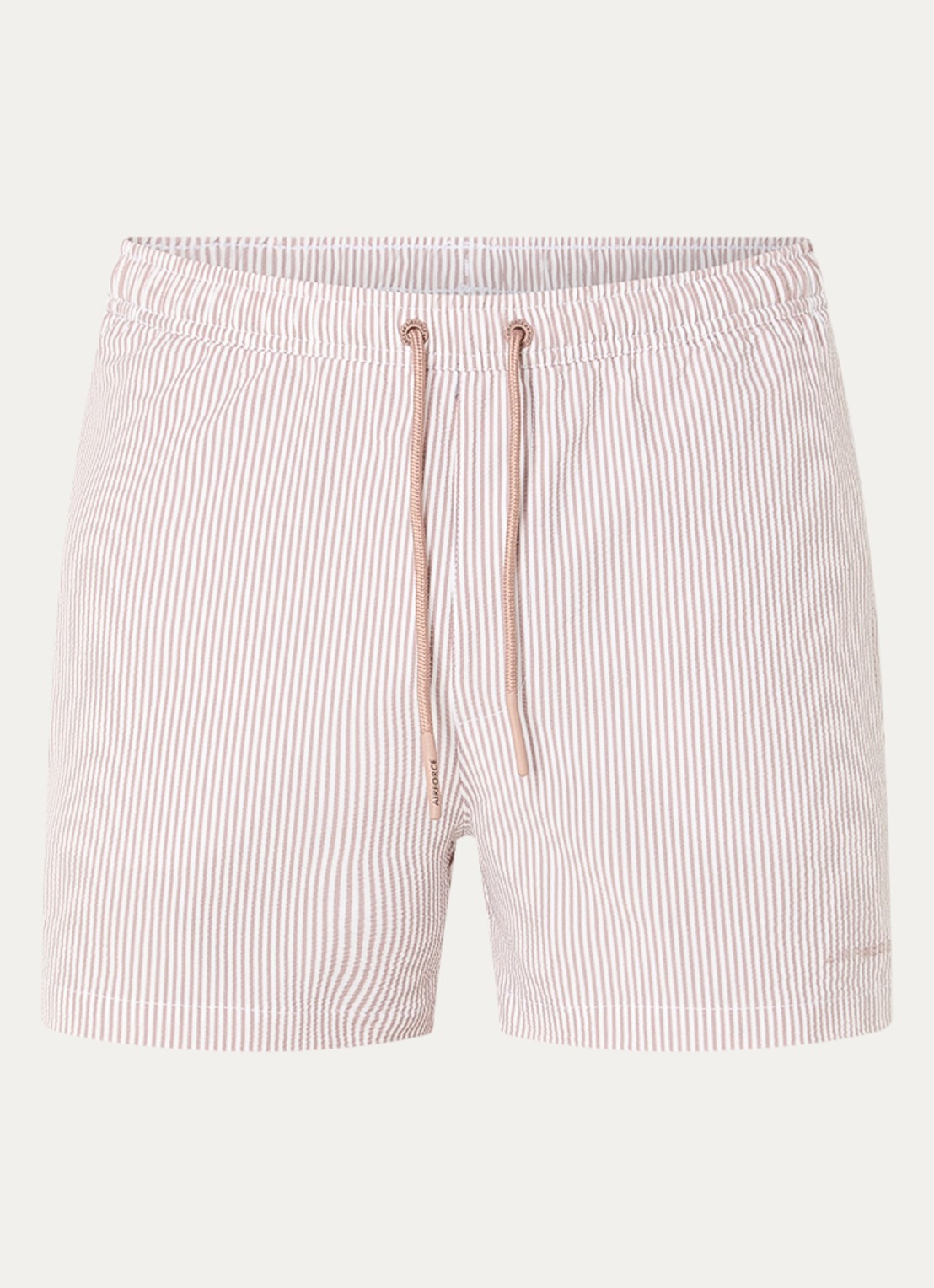 Airforce Zwemshorts met structuur en logo - voorkant 3 lichtbruin