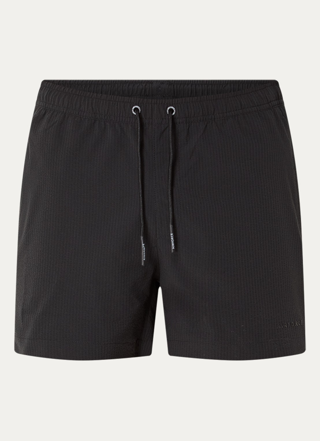 Airforce Zwemshorts met structuur en logo - voorkant zwart