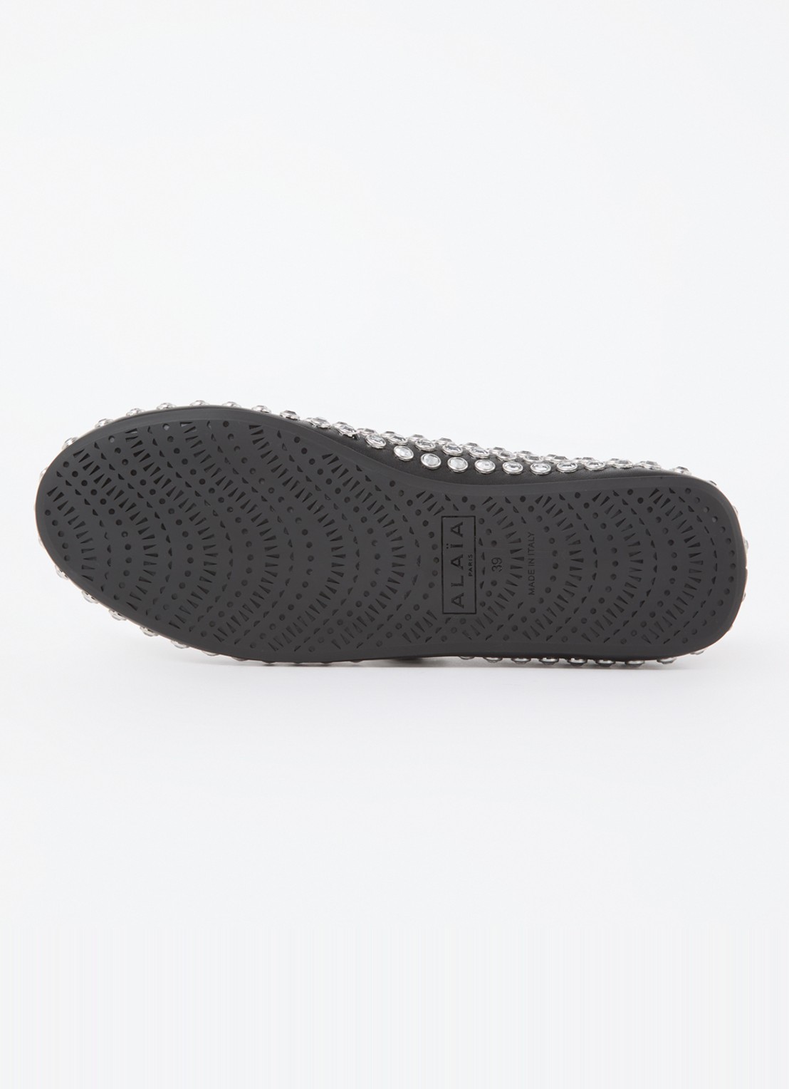 Alaïa Ballerina van lamsleer met studs - detail 6 zwart