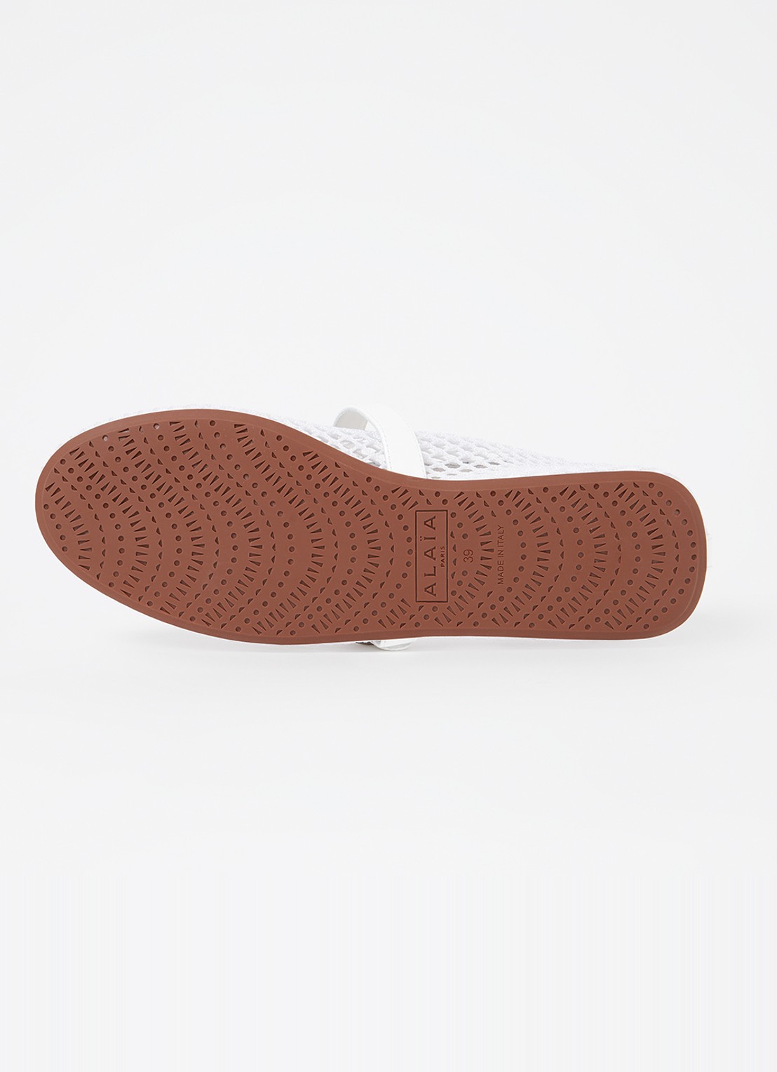 Alaïa Ballerina van mesh met details van kalfsleer - detail 5 wit