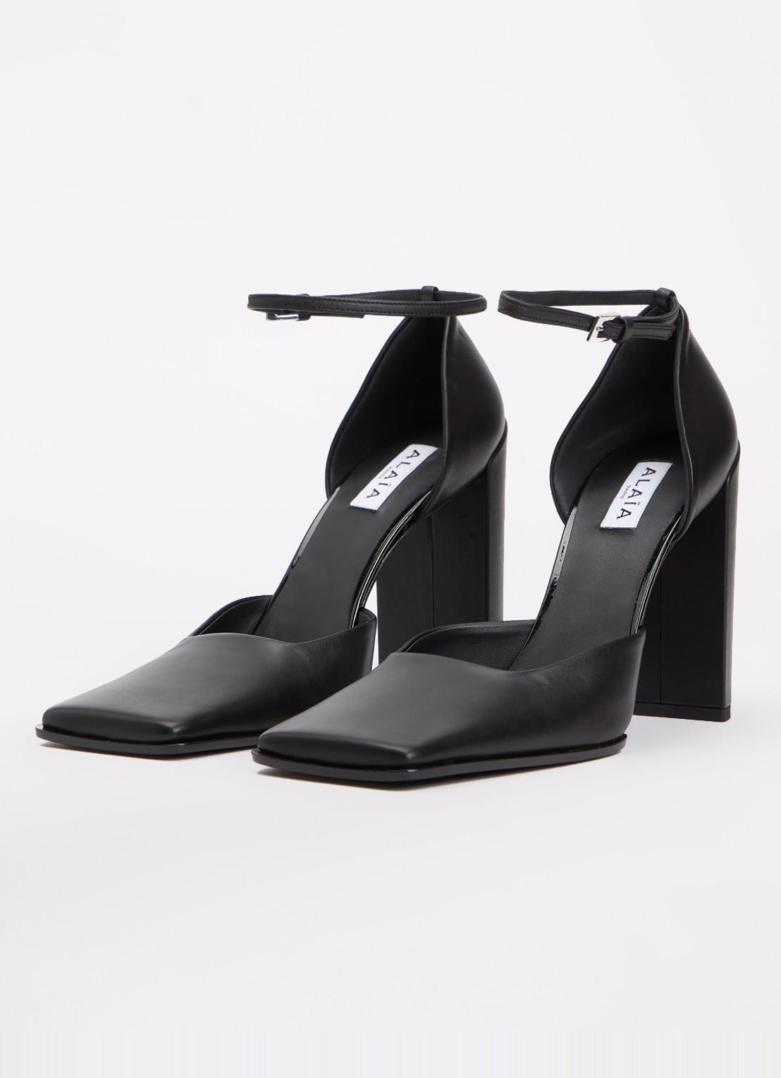 Alaïa D'Orsay sandelette van kalfsleer - detail 4 zwart