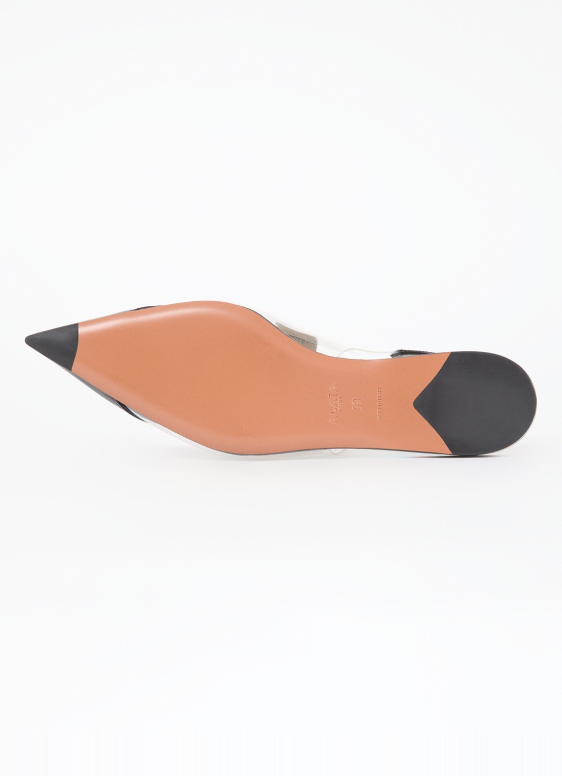 Alaïa Heart slingback met kalfsleren details - detail 6 zwart