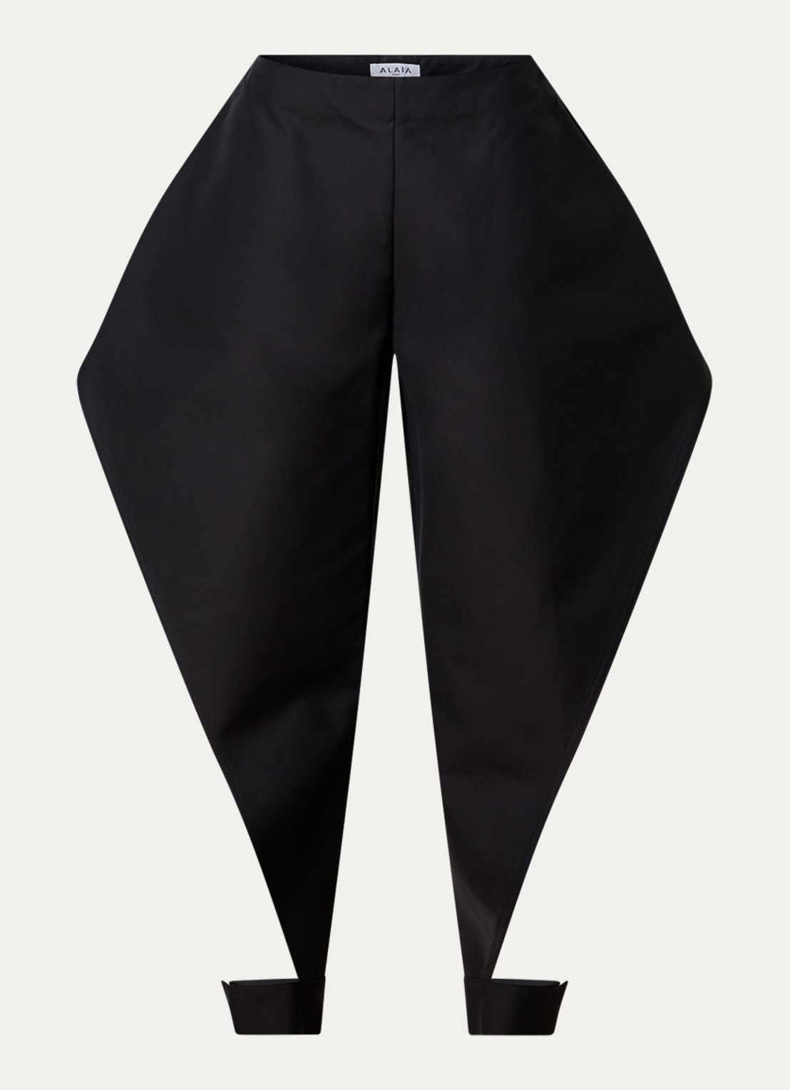 Alaïa High waist loose fit broek met cut-out detail - voorkant zwart