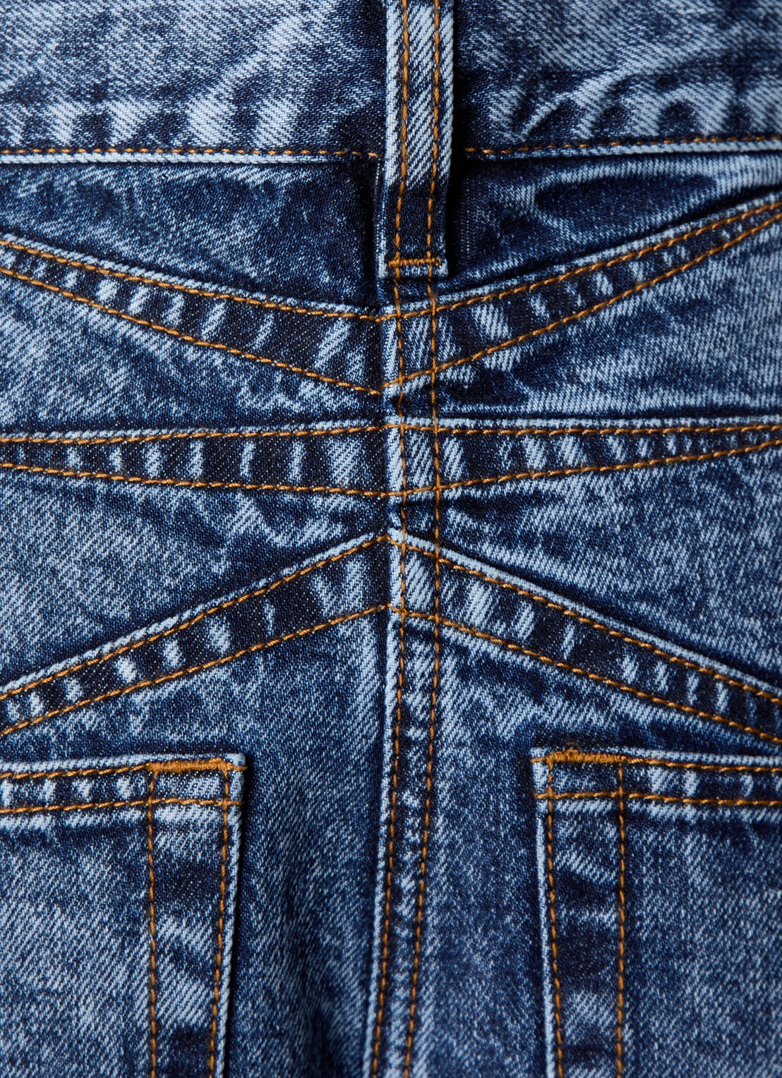 Alaïa High waist loose fit jeans met medium wassing - detail 5 indigo