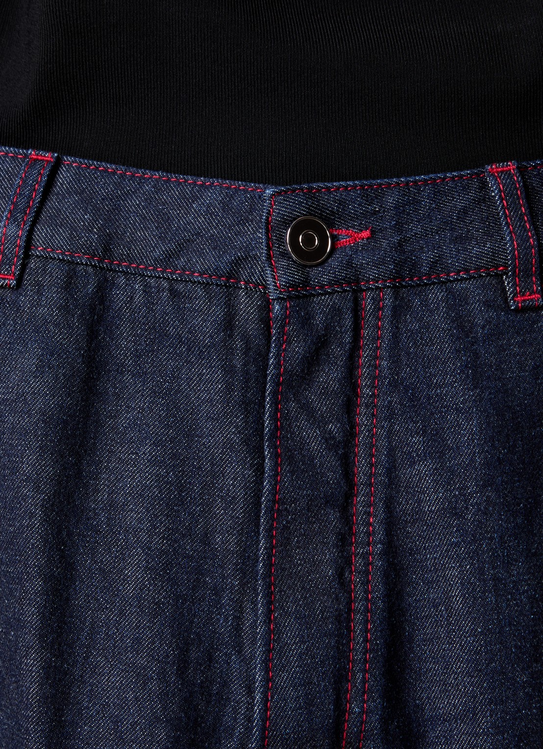 Alaïa High waist loose fit jeans met steekzakken - detail 5 indigo