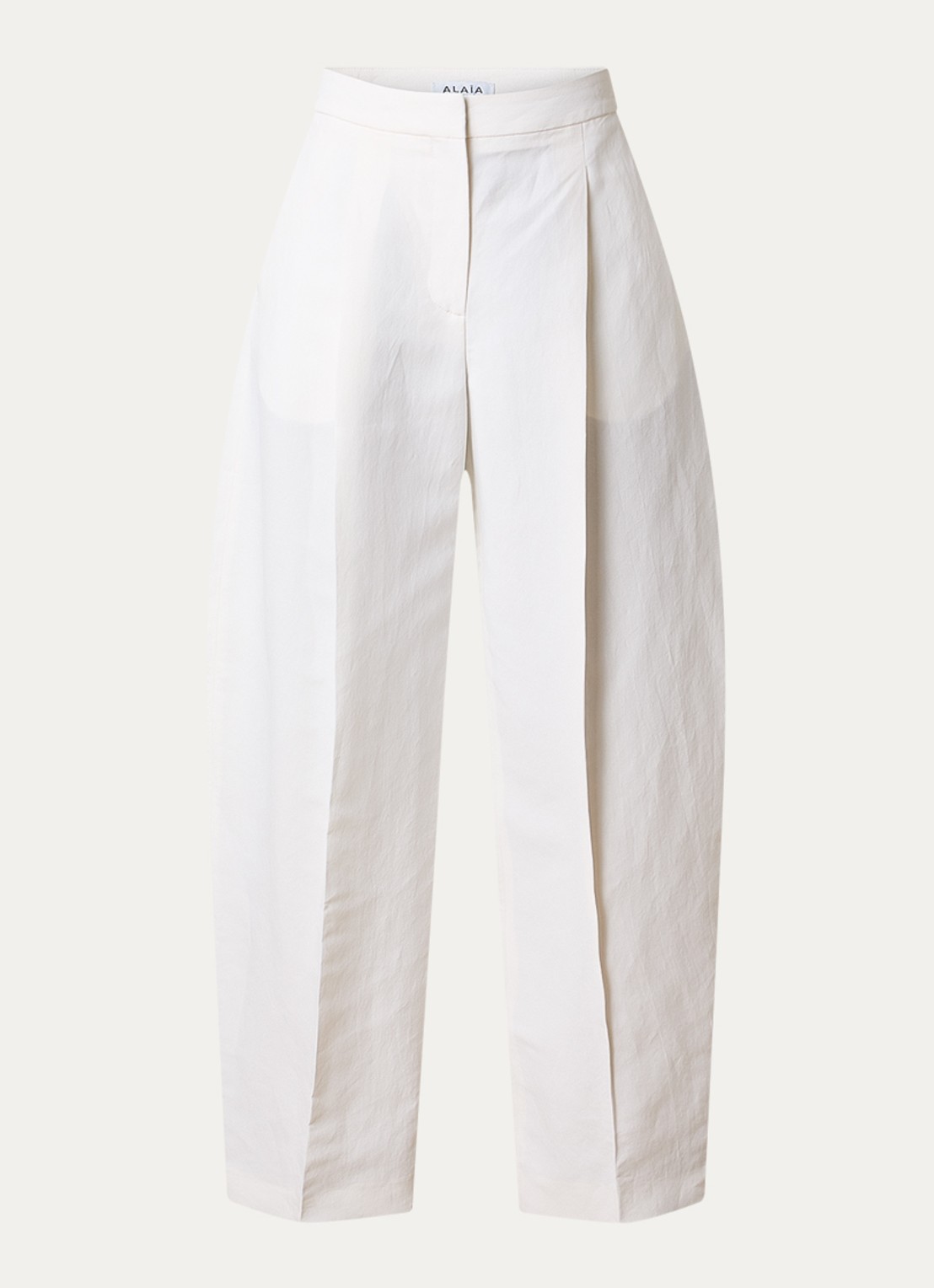 Alaïa High waist loose fit pantalon met steekzakken - voorkant 4 gebroken wit