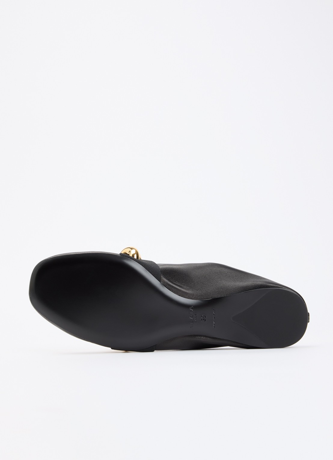 Alaïa Jewel ballerina van lamsleer met kettingdetail - detail 4 zwart