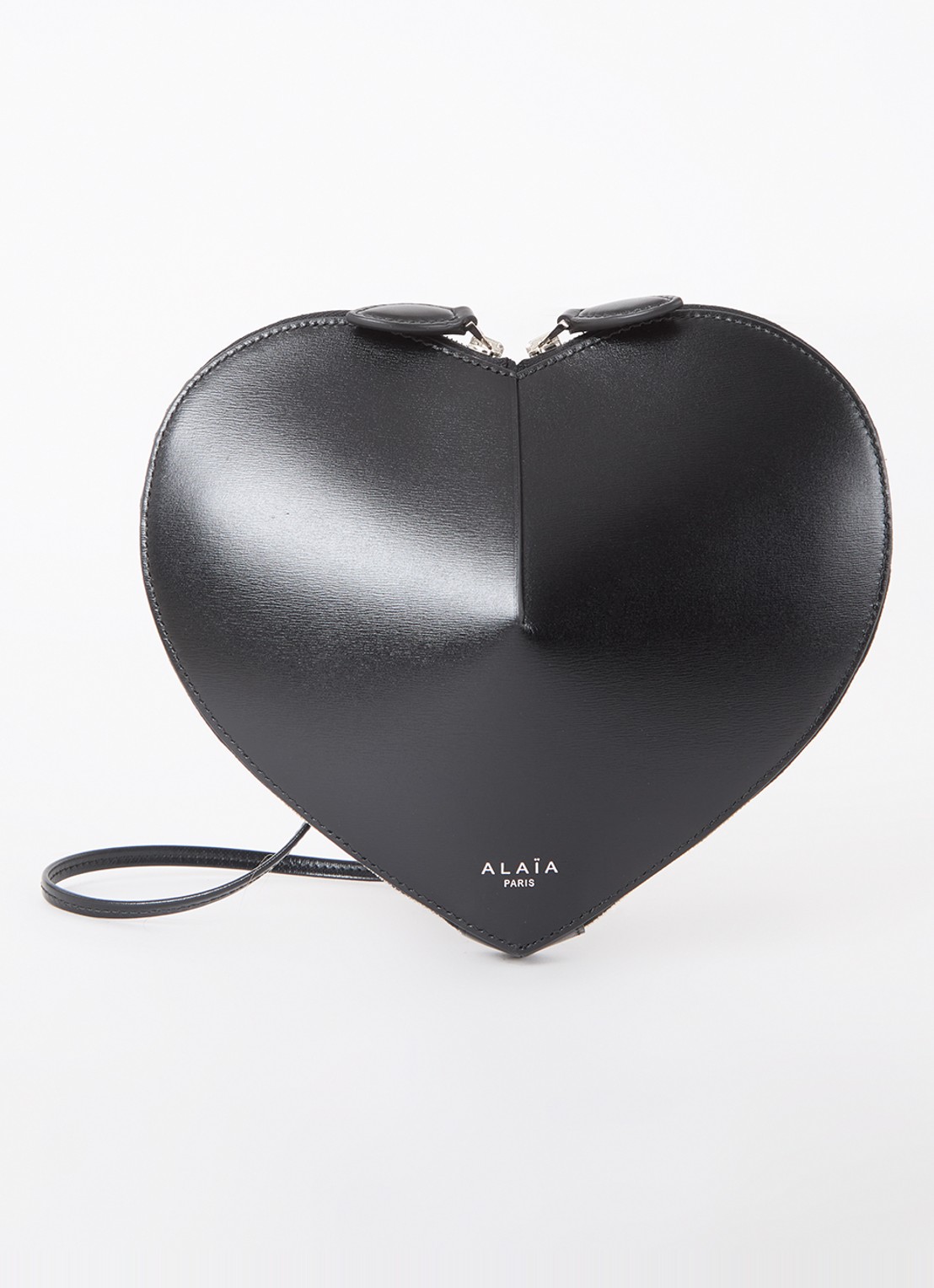 Alaïa Le Coeur crossbodytas van kalfsleer  - voorkant 4 zwart