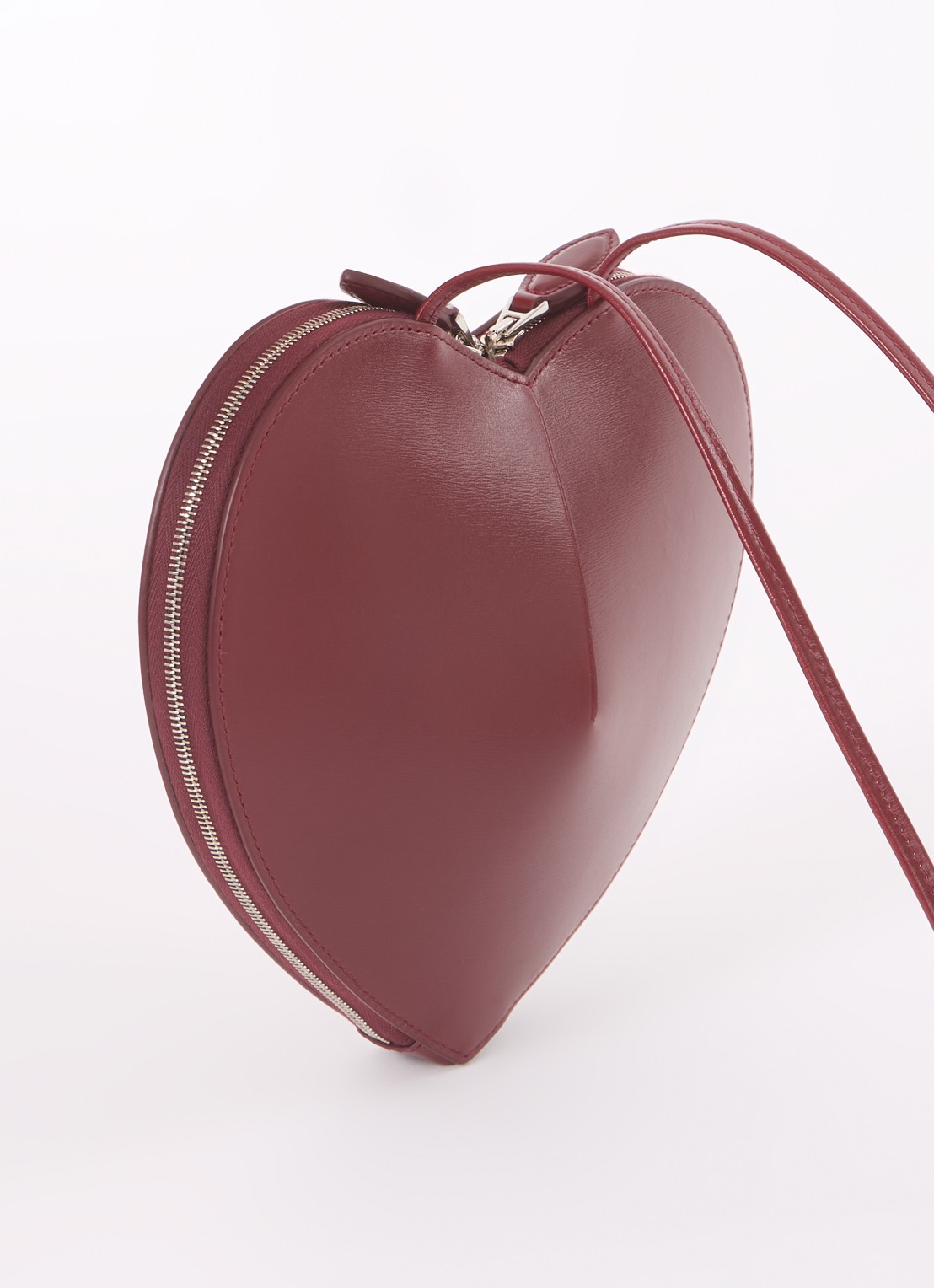 Alaïa Le Coeur crossbodytas van kalfsleer - achterkant 3 bordeauxrood