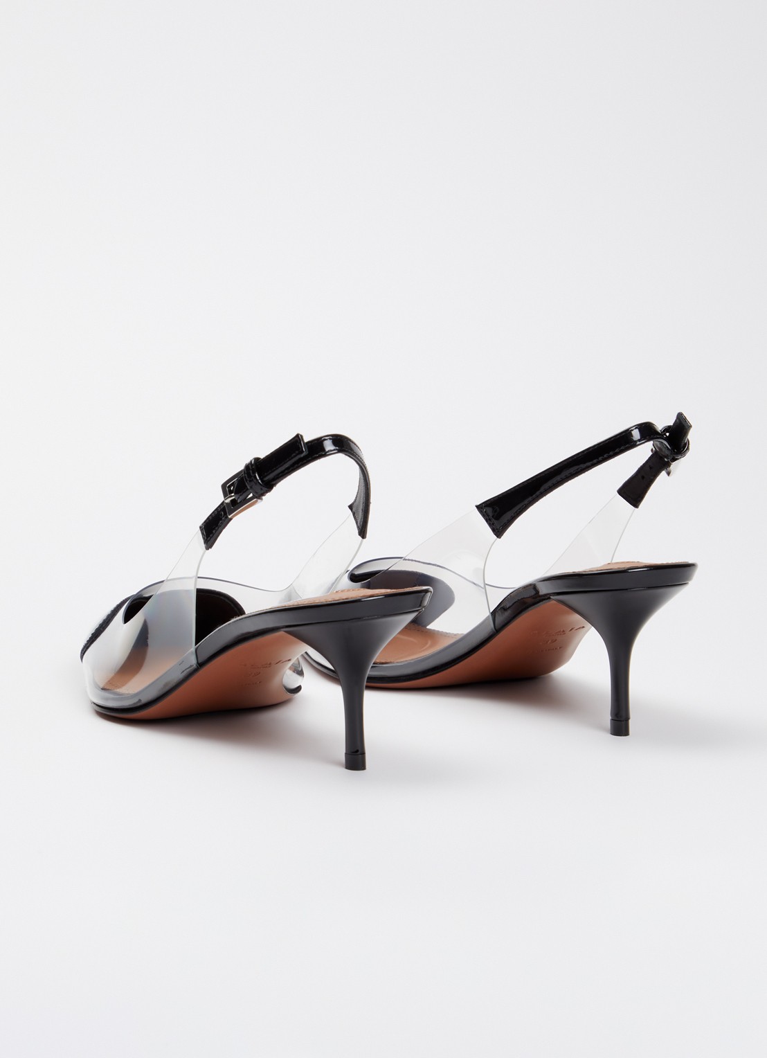 Alaïa Le Coeur slingback van patent kalfsleer  - achterkant zwart