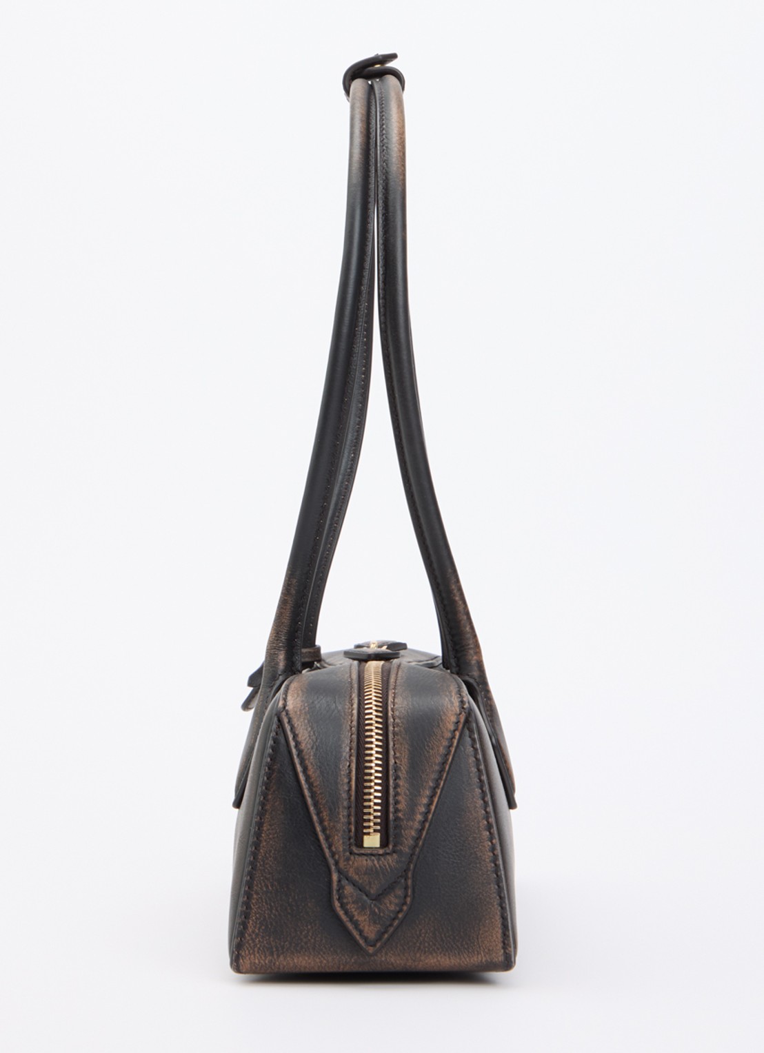 Alaïa Le Teckel Medium schoudertas van geitenleer - detail 3 donkerbruin