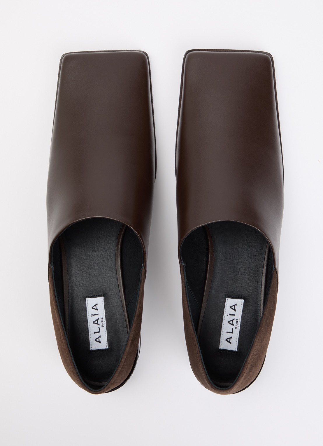 Alaïa Loafer van kalfsleer - detail 4 donkerbruin