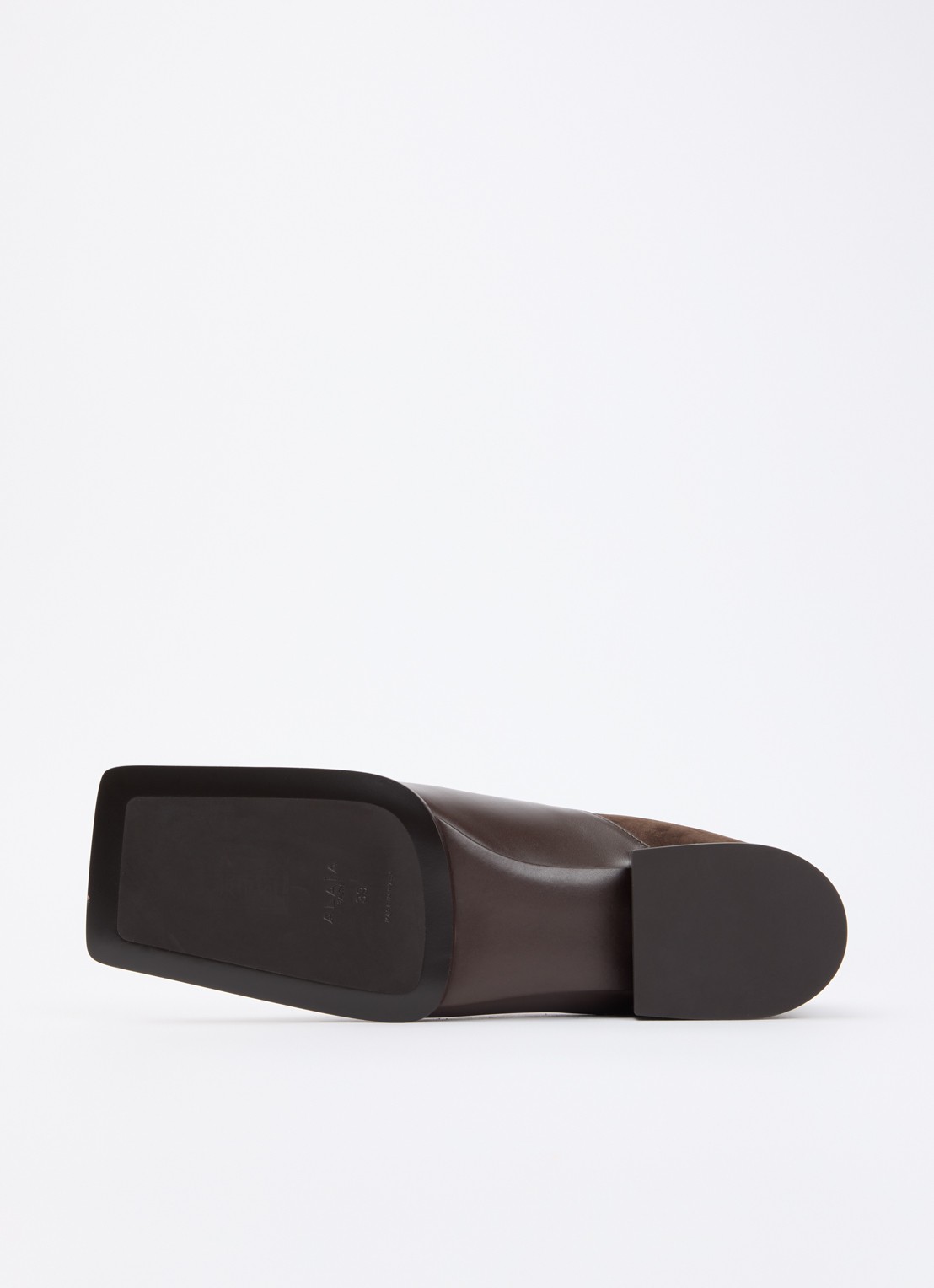 Alaïa Loafer van kalfsleer - detail 5 donkerbruin