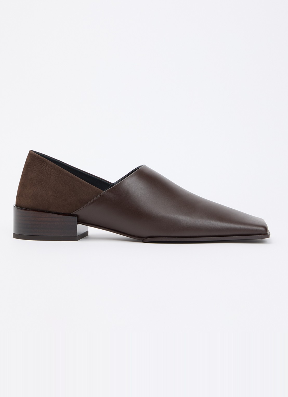 Alaïa Loafer van kalfsleer - voorkant 2 donkerbruin