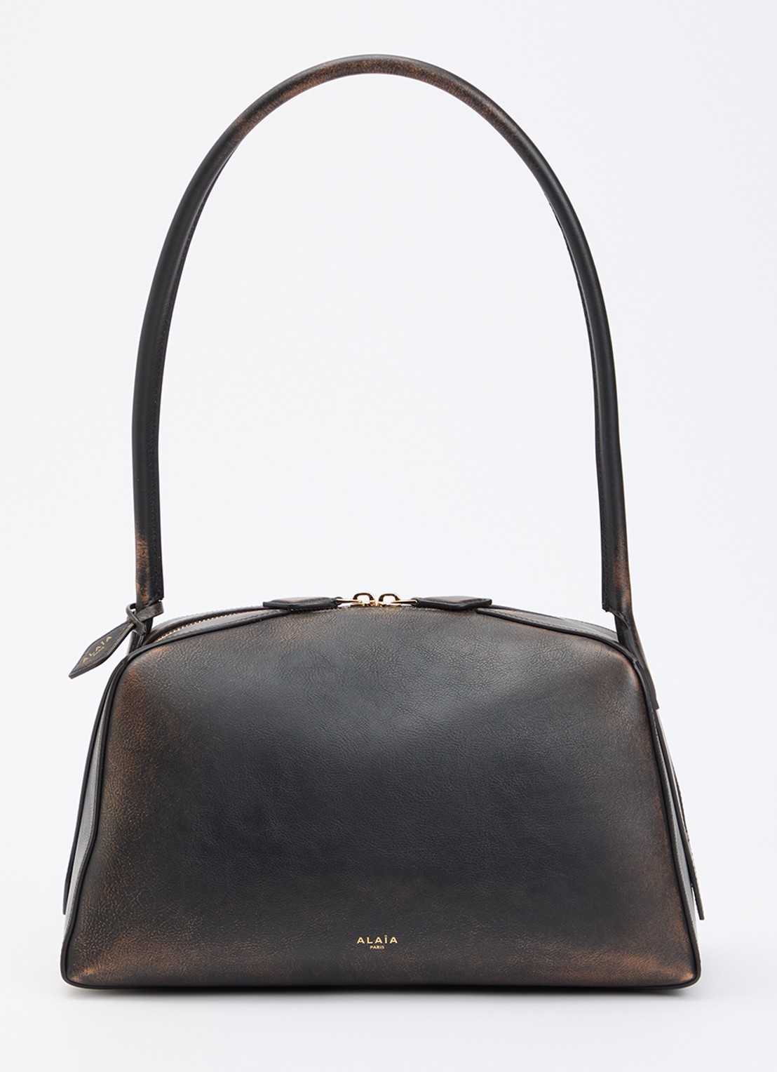 Alaïa Medium Bowling schoudertas van leer - voorkant 5 donkerbruin
