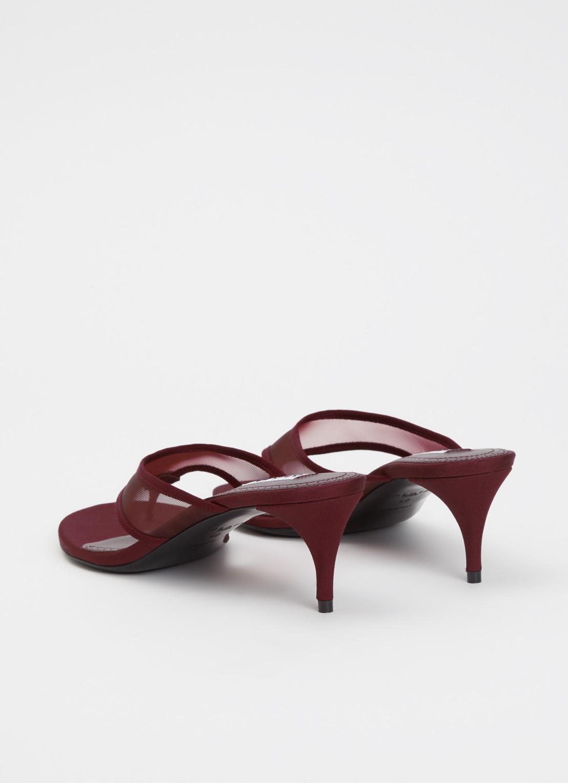Alaïa Muiltje van mesh - achterkant 2 bordeauxrood