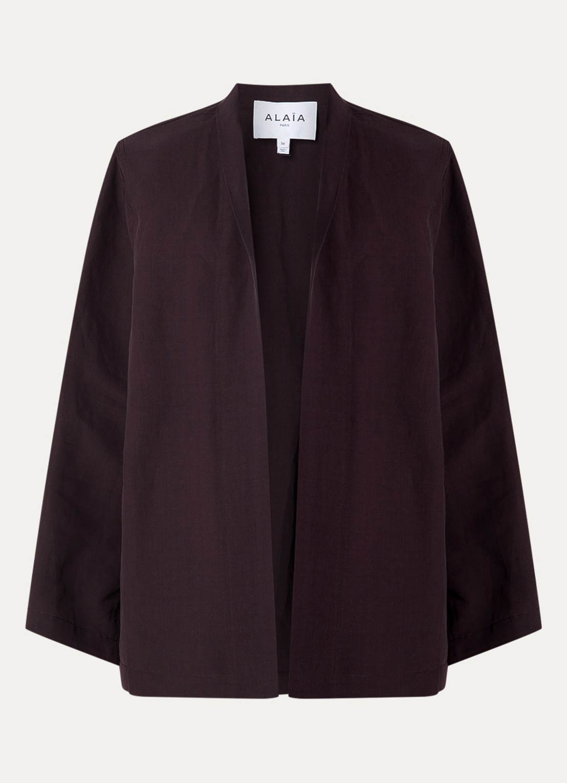 Alaïa Oversized blazer met schoudervulling - voorkant aubergine
