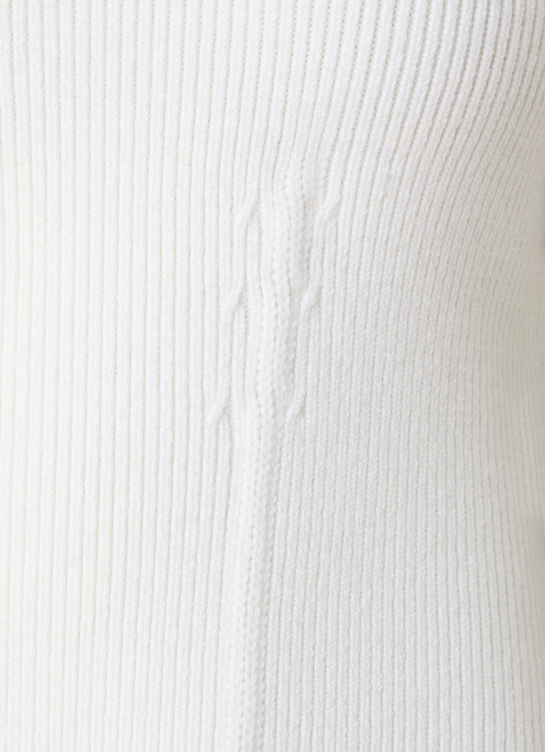 Alaïa Ribgebreide top in wolblend - detail 3 wit