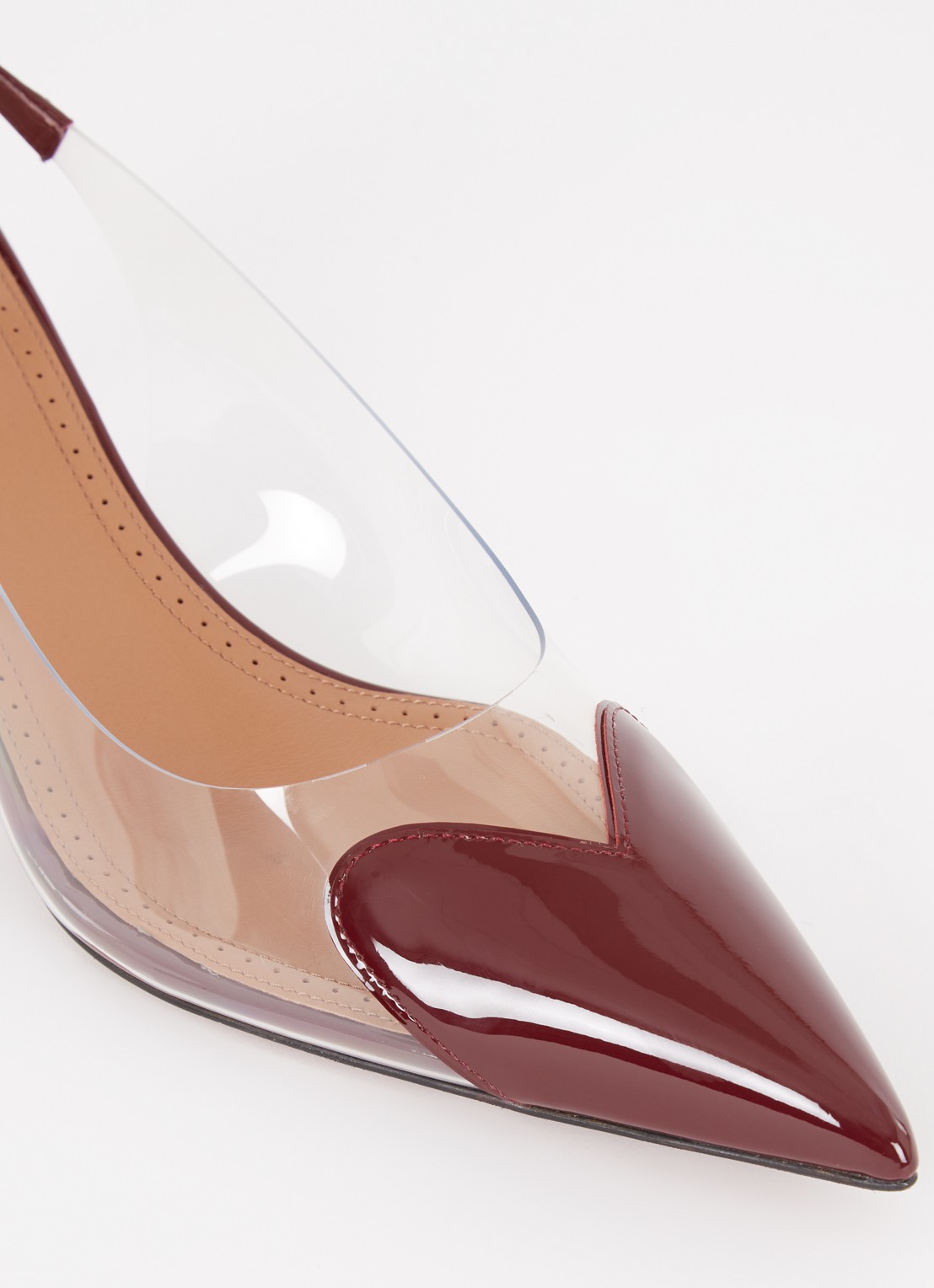 Alaïa Slingback met kalfsleren details en lakfinish - detail 3 bordeauxrood