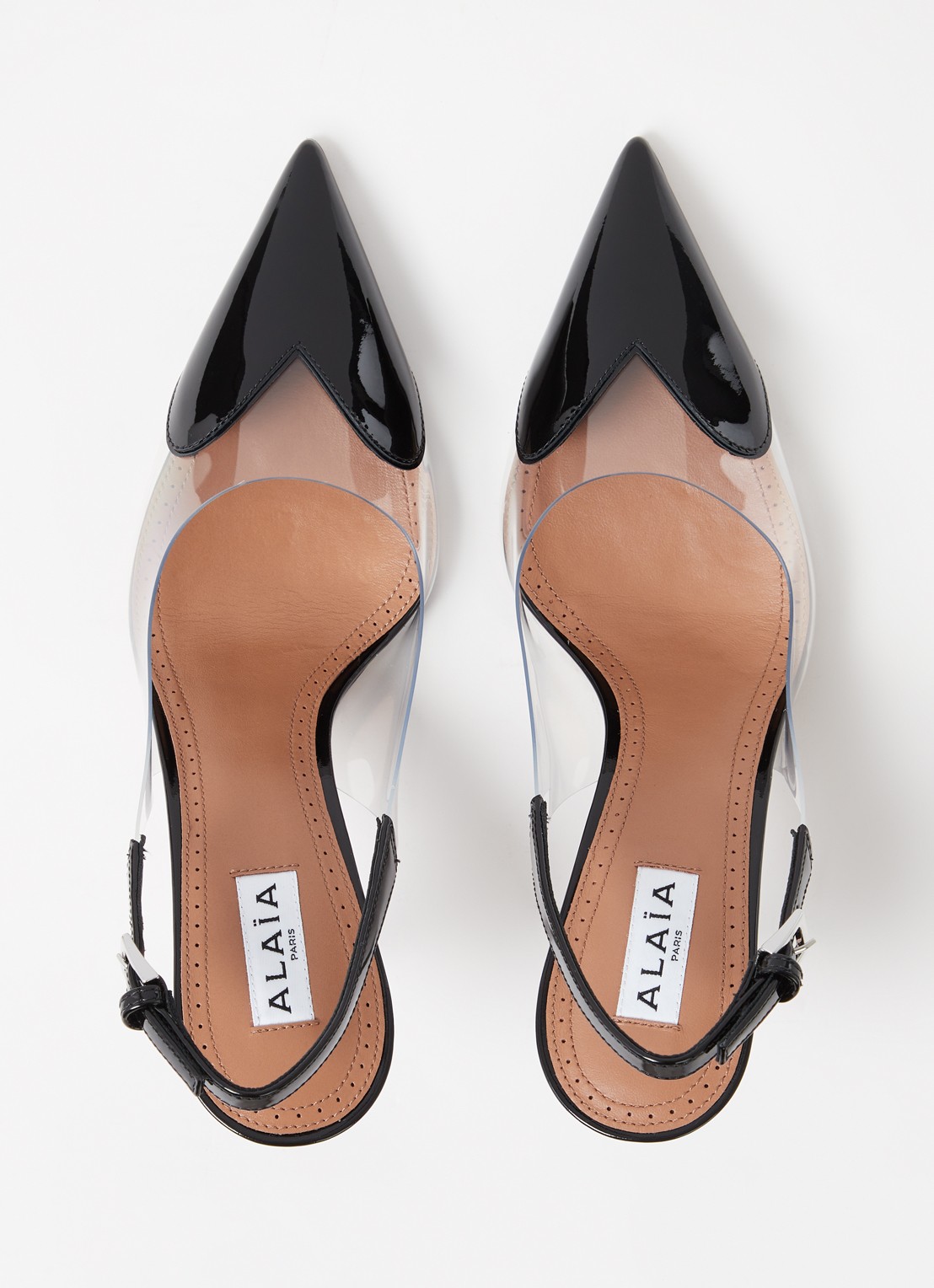 Alaïa Slingback met kalfsleren details - detail 3 zwart