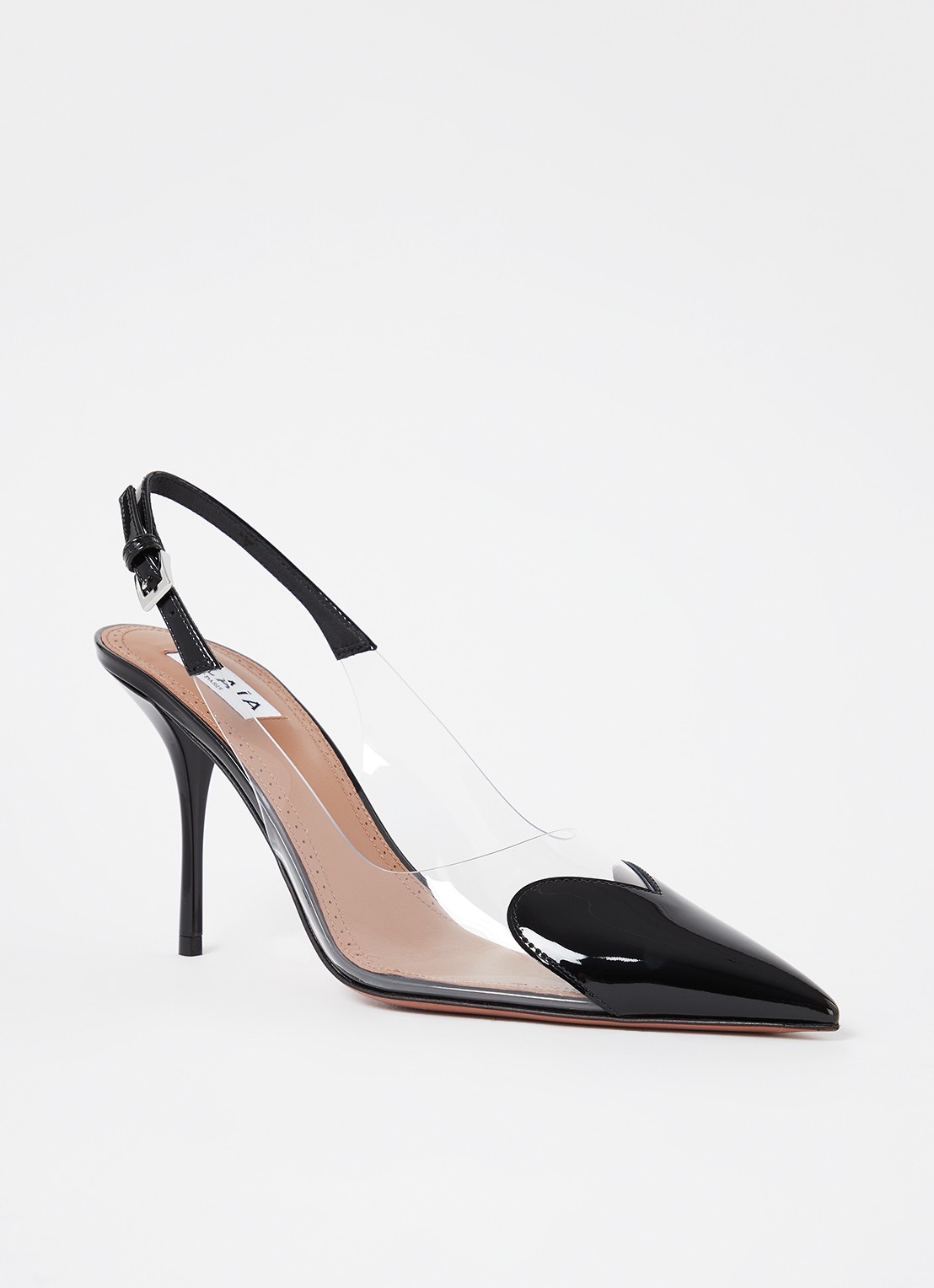 Alaïa Slingback met kalfsleren details - voorkant 6 zwart