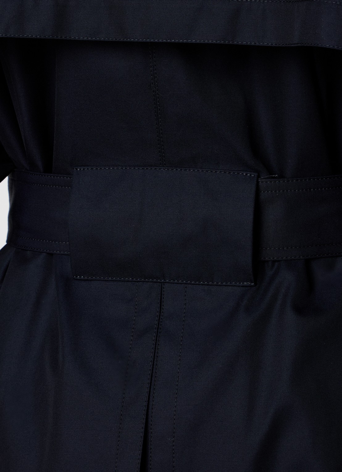 Alaïa Trenchcoat met strikceintuur - detail 4 donkerblauw