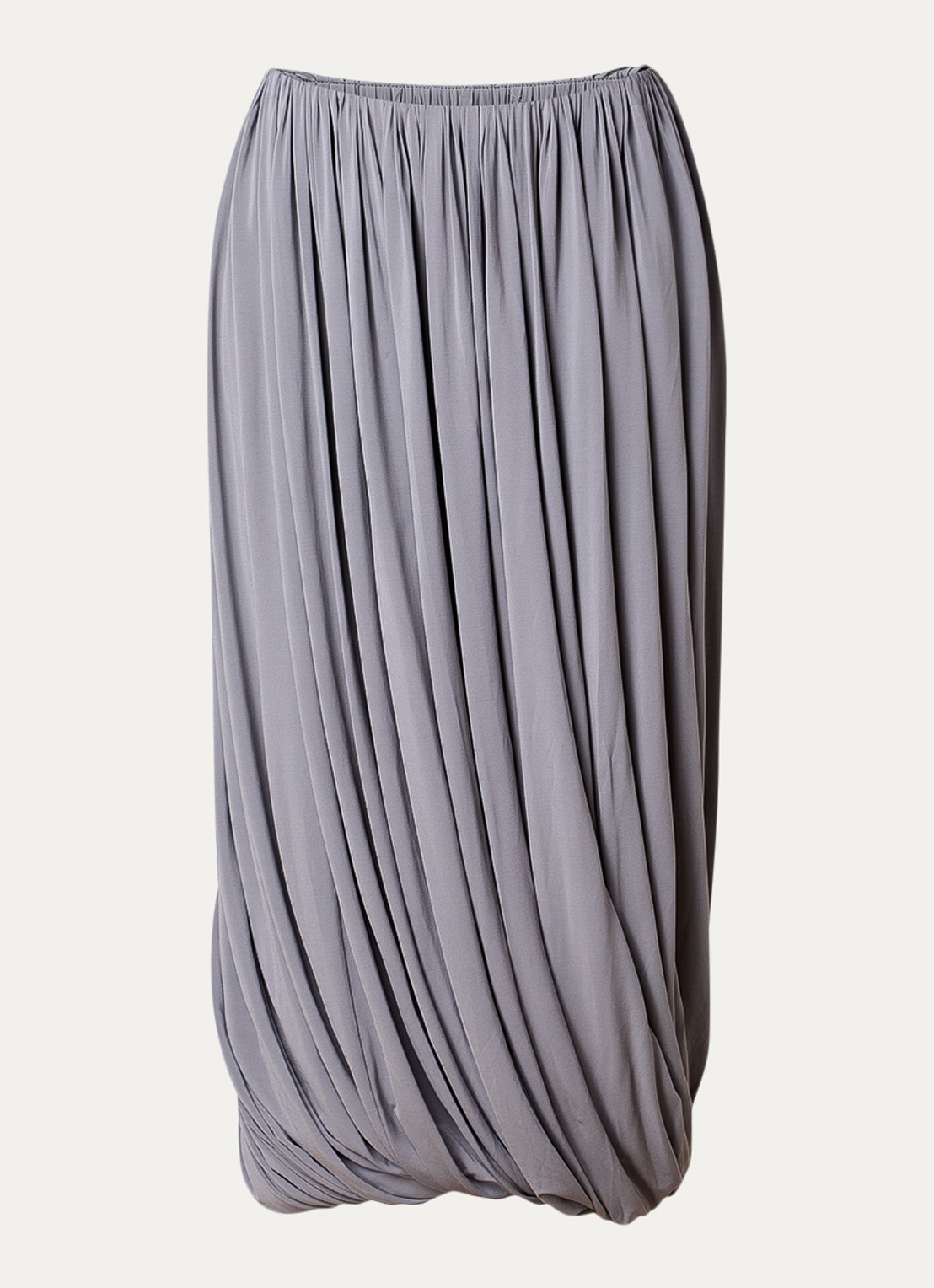 Alaïa twisted midi rok met plooien - voorkant grijs