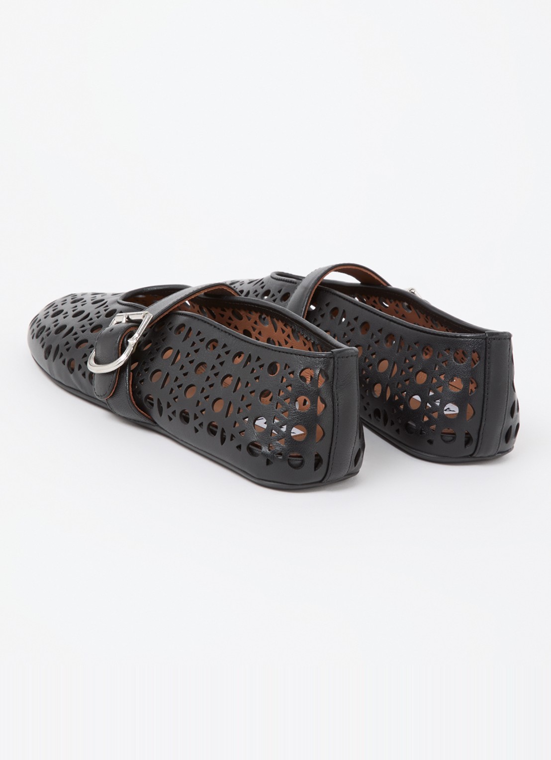 Alaïa Vienna ballerina van lamsleer - achterkant 5 zwart