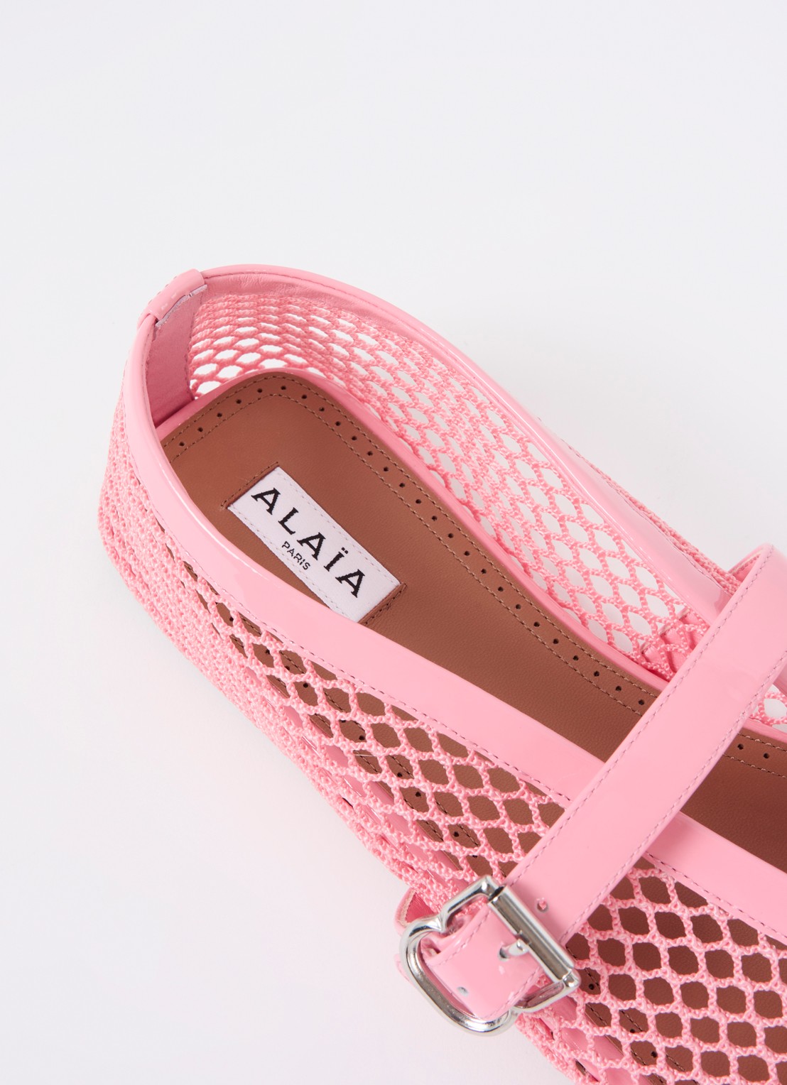 Alaïa Vienna ballerina van lamsleer - detail 6 roze