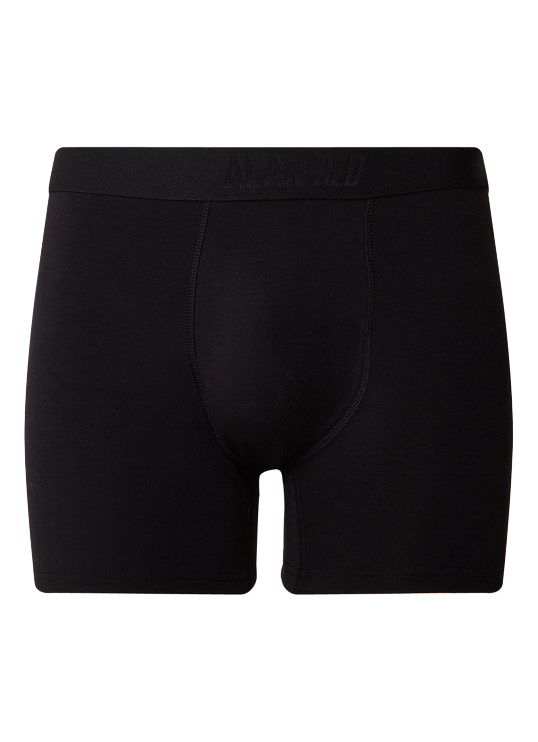Alan Red Boxershort van bamboe met logoband - voorkant zwart