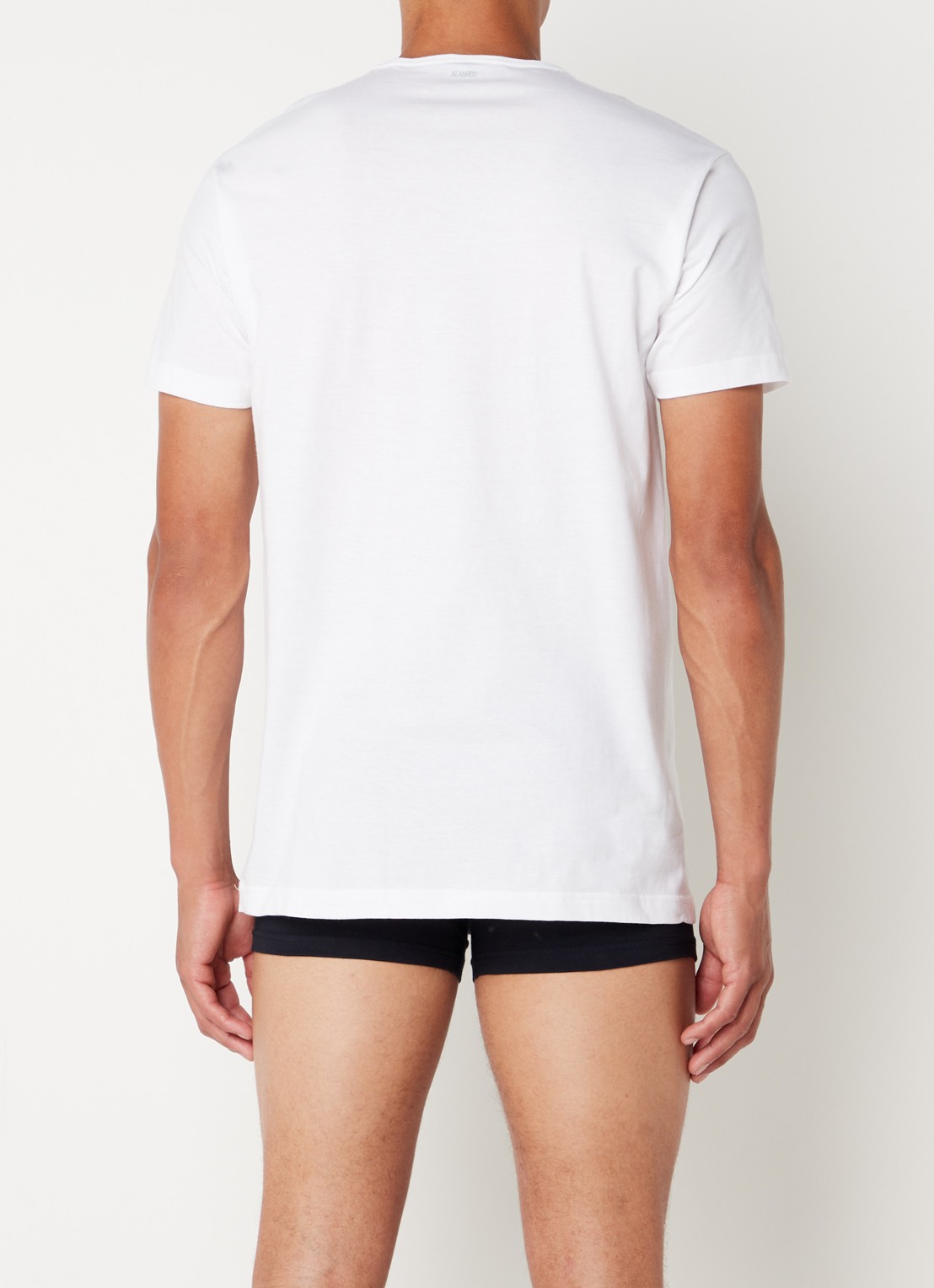 Alan Red Derby T-shirt met ronde hals in 2-pack - achterkant 3 wit
